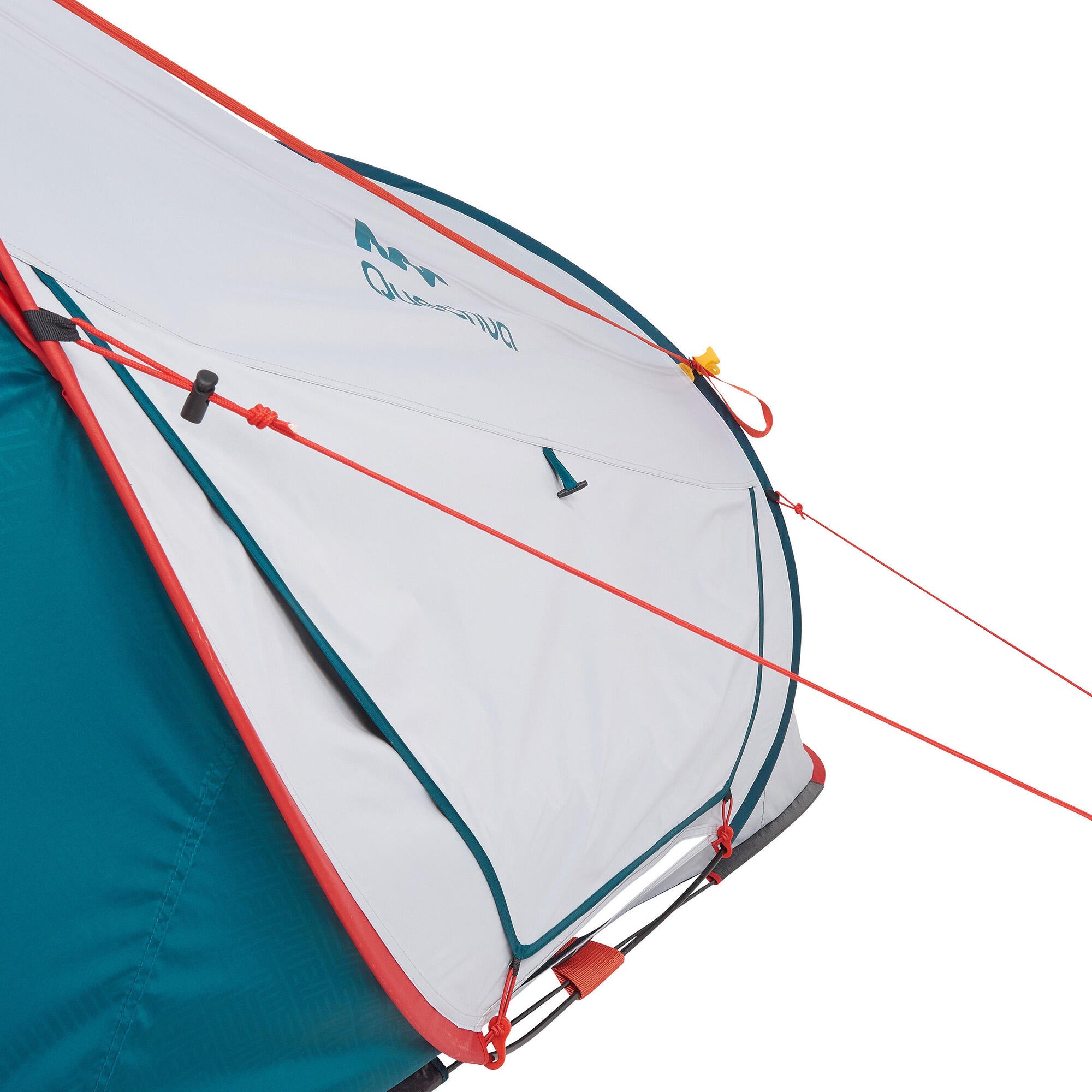 Quechua 2 Second XL Fresh & Black Waterproof Pop Up Camping Tent for 3 Person - Instant Setup, UV Protection & Ventilation for Outdoor Adventures, Hiking & Family Camping Trips