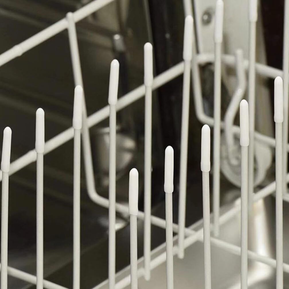 Angoily 200pcs Dishwasher Rack Prong Caps - Plastic Tine Cover Tips for Dishwasher Rack Repair - Protects Dishes & Glassware - Perfect for Kitchen, Restaurant, and Home Appliance Maintenance
