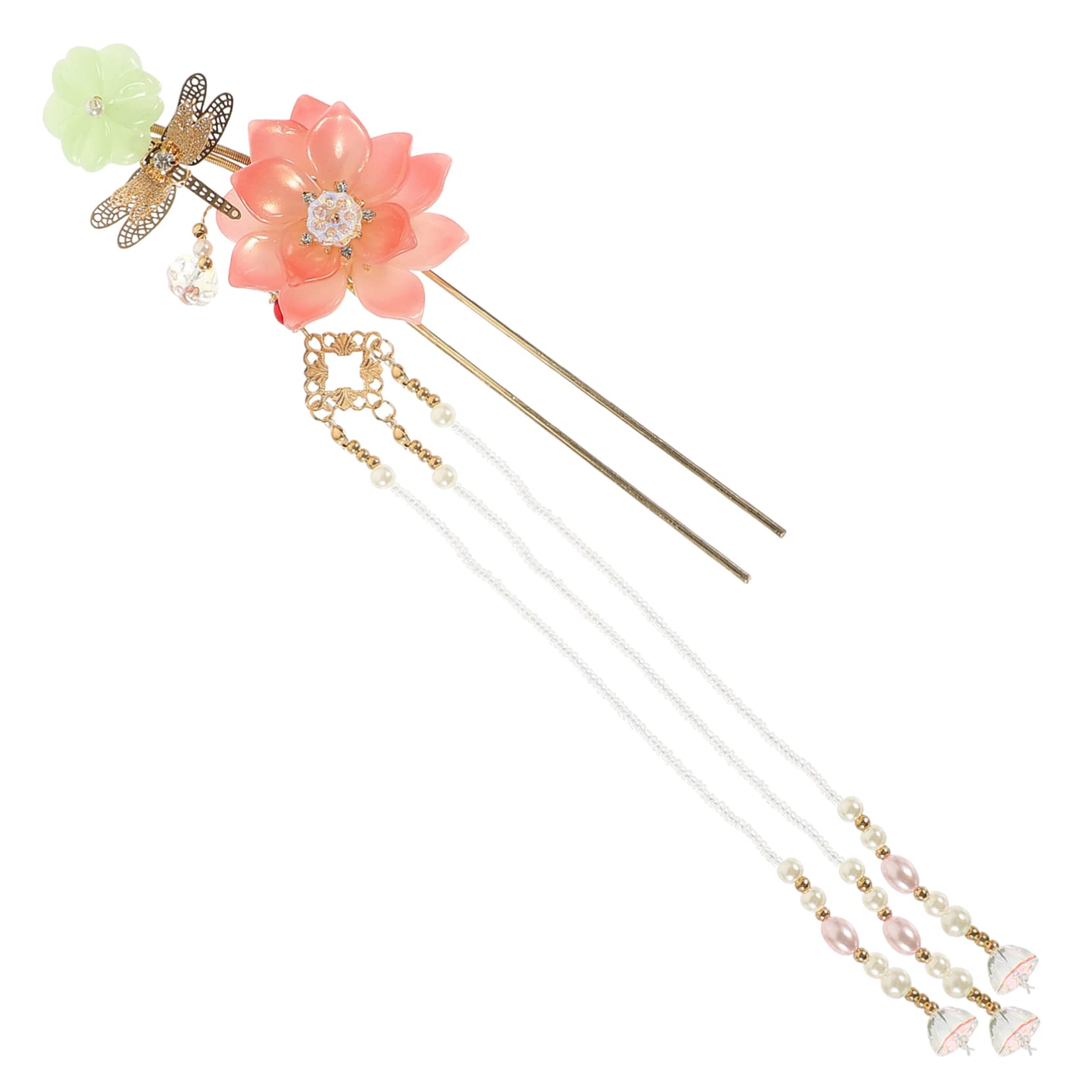 Minkissy Vintage Tassel Flower Hairpin Tiara - Elegant Hair Accessories for Women & Girls | Retro Hair Sticks, Bun Pins & Traditional Hair Chopsticks | Perfect for Weddings, Parties & Boho Fashion