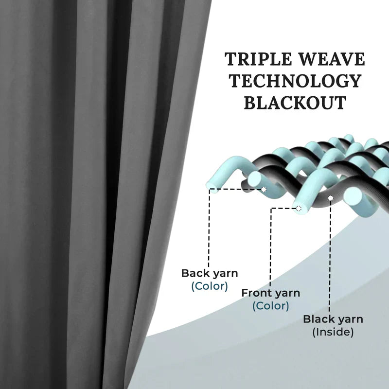 Blackout Curtains for Bedroom - Set of 2 Panels, Grommet Top Room Darkening Thermal Insulated Drapes for Better Sleep & Energy Efficiency | Perfect for Home Theater, Nursery & Shift Workers