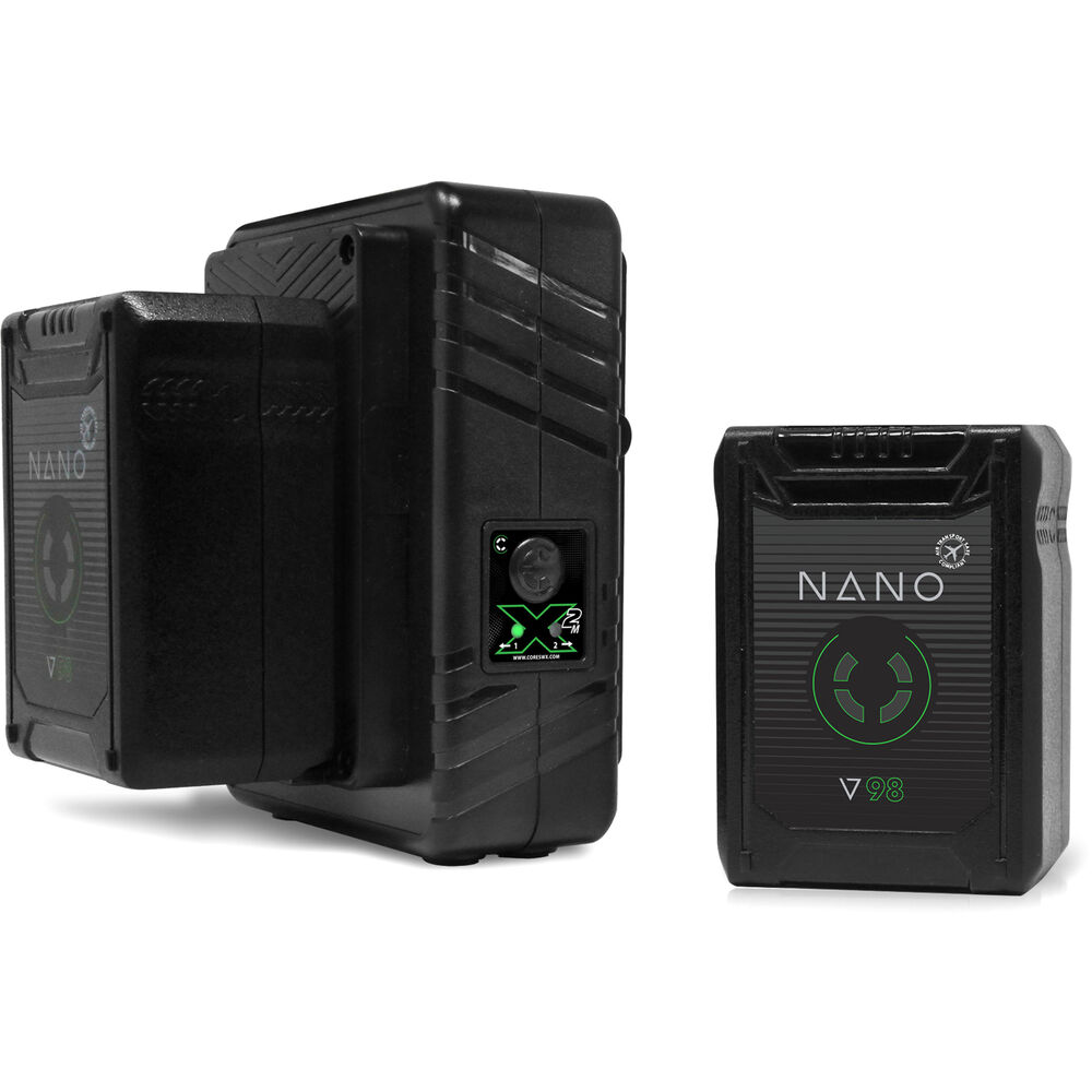 CoreSWX Nano V98K2 Battery Kit with Dual Travel Charger - High-Capacity Power Solution for Sony Cameras | Perfect for Filmmaking, Photography & On-the-Go Shooting