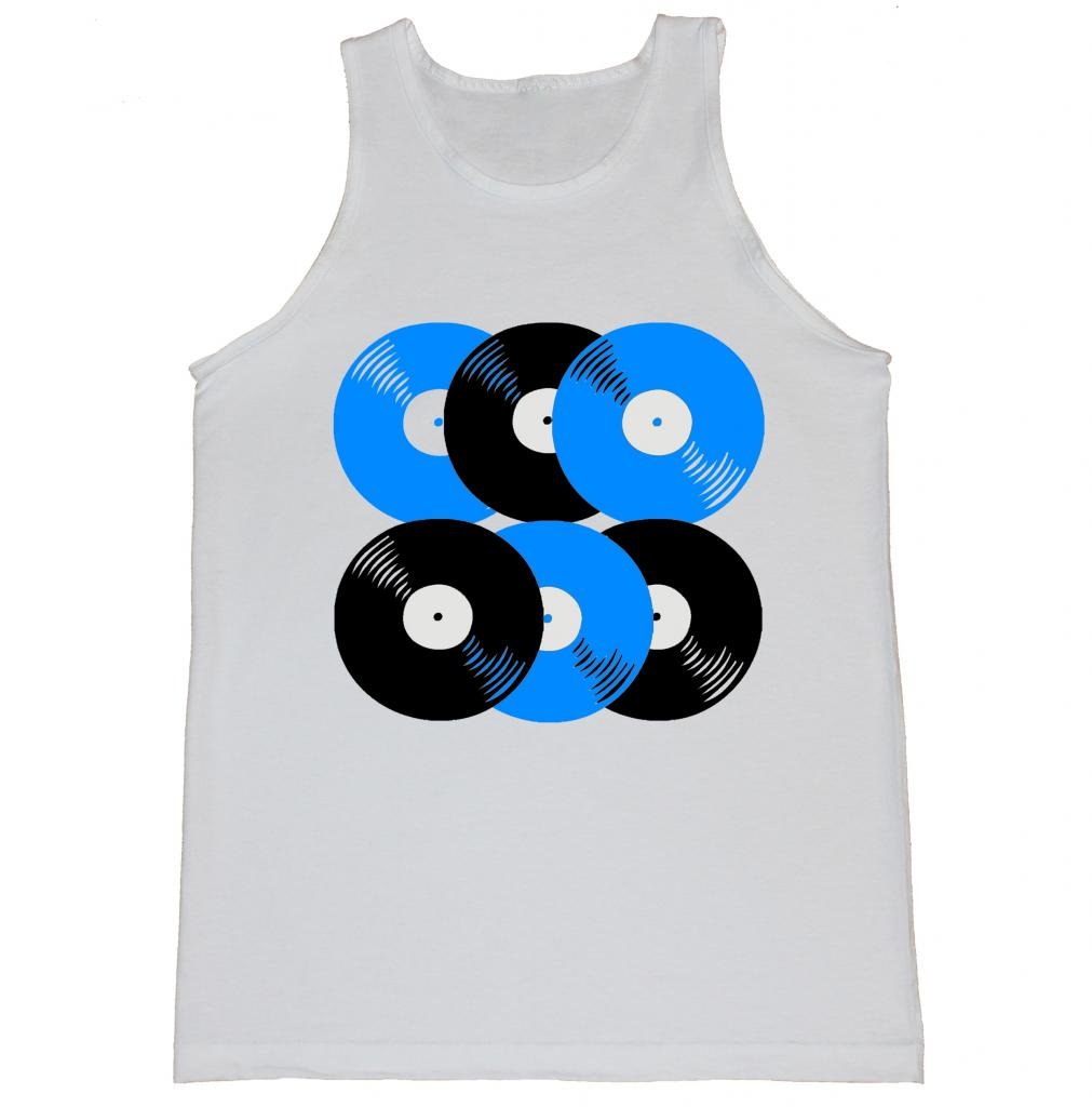 FTD Apparel Men's Disco Mania Blue Tank Top - Breathable Sleeveless Muscle Shirt for Gym, Workout & Summer Outfits | Casual Streetwear for Men