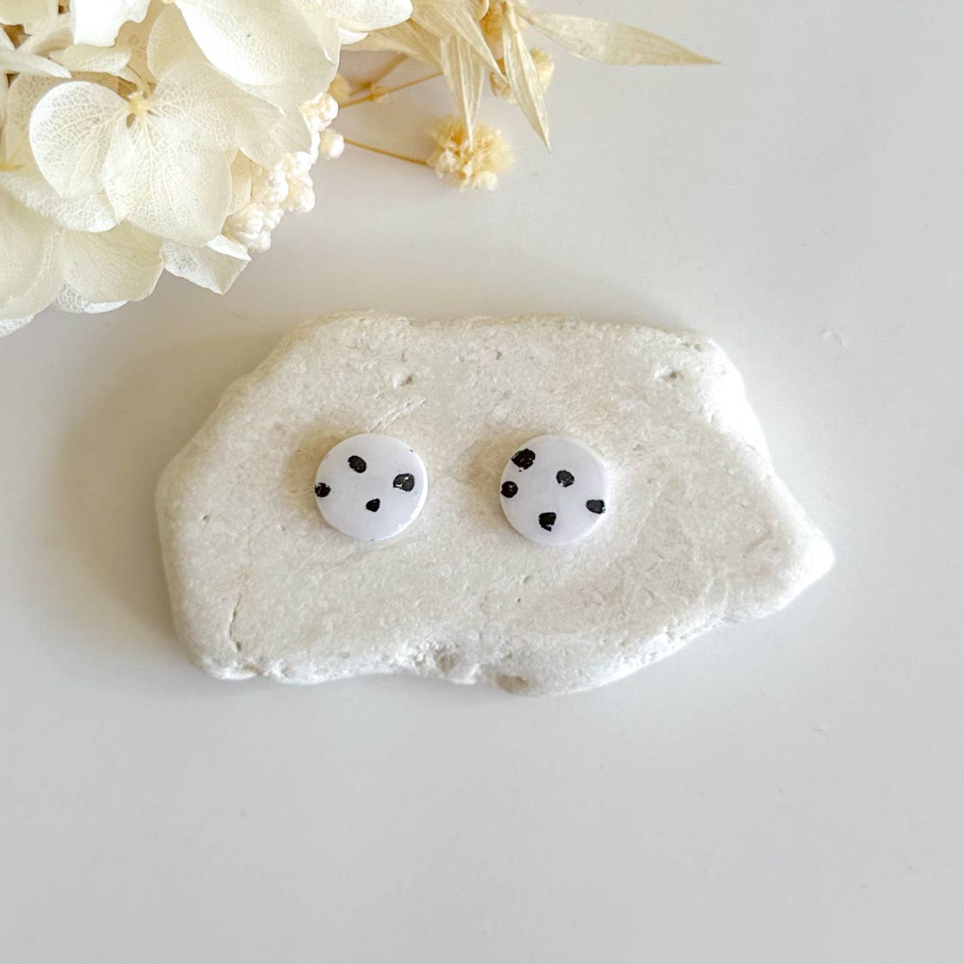 Black & White Spot Collection: Stylish Stud Earrings for Women - Perfect for Parties, Work & Everyday Wear