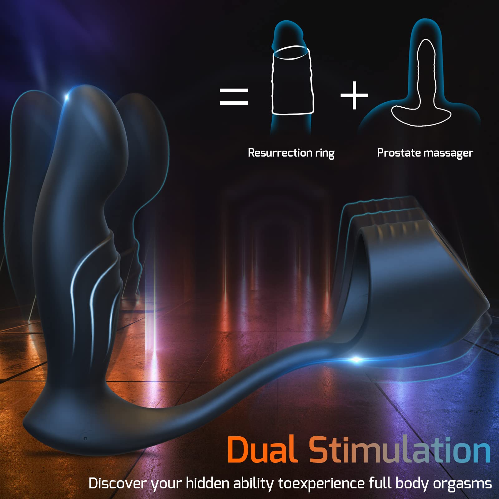 Premium Prostate Massager for Men - 10 Vibration Modes Anal Vibrator with Cock Ring, SMAM Butt Plug & P-Spot Stimulator - Couples Sex Toy for Enhanced Pleasure & Intimacy (Perfect for Solo Play & Partnered Exploration)