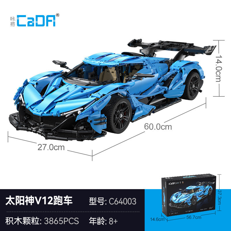 3865 PCS CADA C64003 Gumpert Apollo IEV12 Hypercar Building Blocks Set - High-Speed Sports Car Model Kit for Adults & Kids - Perfect for Collectors, DIY Enthusiasts, and Racing Fans