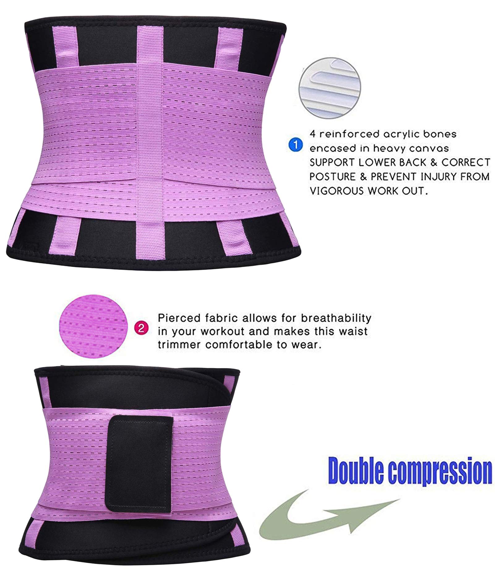 VENUZOR Waist Trainer Belt for Women - Slimming Body Shaper & Waist Cincher Trimmer - Sport Girdle Belt for Workout & Postpartum Recovery (UP Graded) - Perfect for Gym, Yoga & Daily Wear