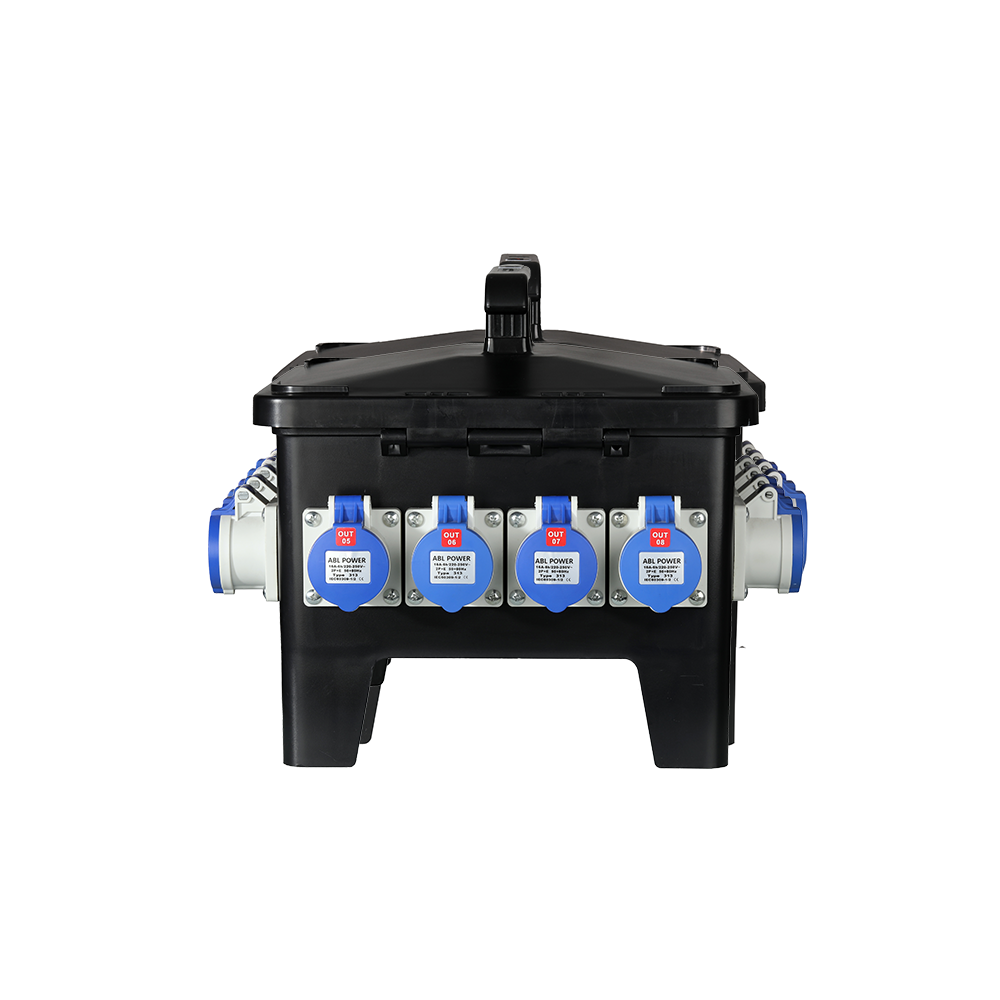 VDistro Box 12 WR - Premium 12-Port Waterproof Distribution Box for Outdoor & Industrial Electrical Wiring | Ideal for Garden, Pool & Construction Sites