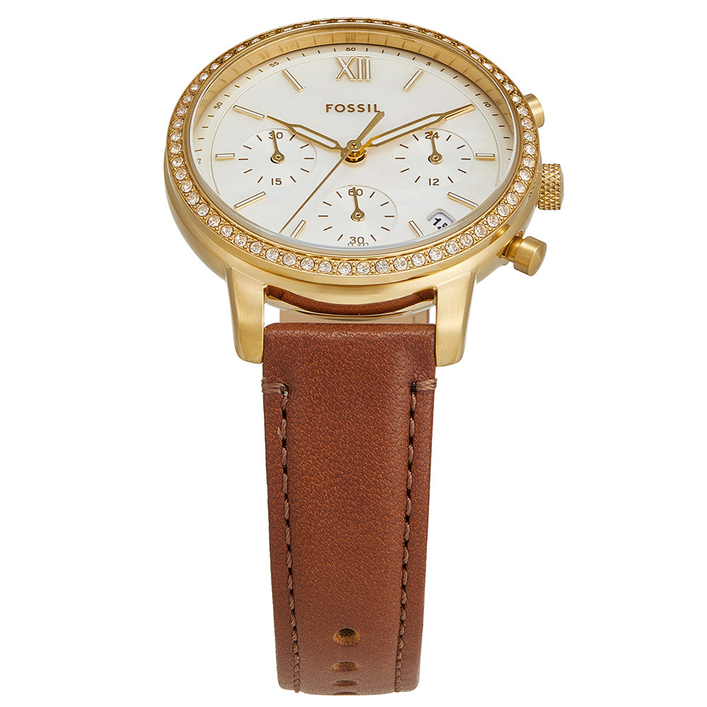 Fossil Neutra ES5278 Chronograph Watch for Men - Stylish Analog Chronograph with Leather Strap - Perfect for Business, Casual & Everyday Wear
