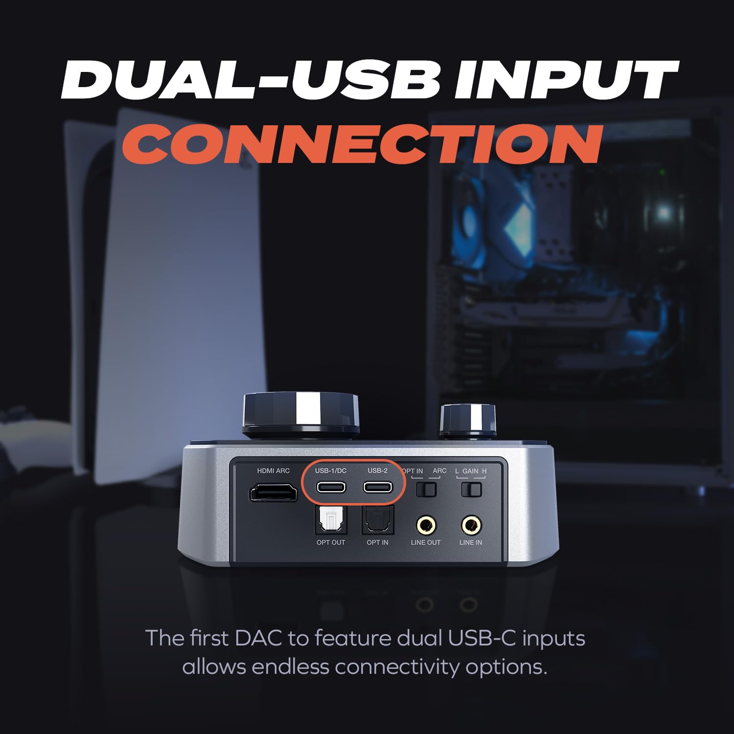 Creative Sound Blaster G8 USB DAC - High Resolution Gaming Audio Mixer with Dual USB Ports, Customizable Acoustic Engine & 10-Band Equalizer for PC, PS5, and Streaming Setup