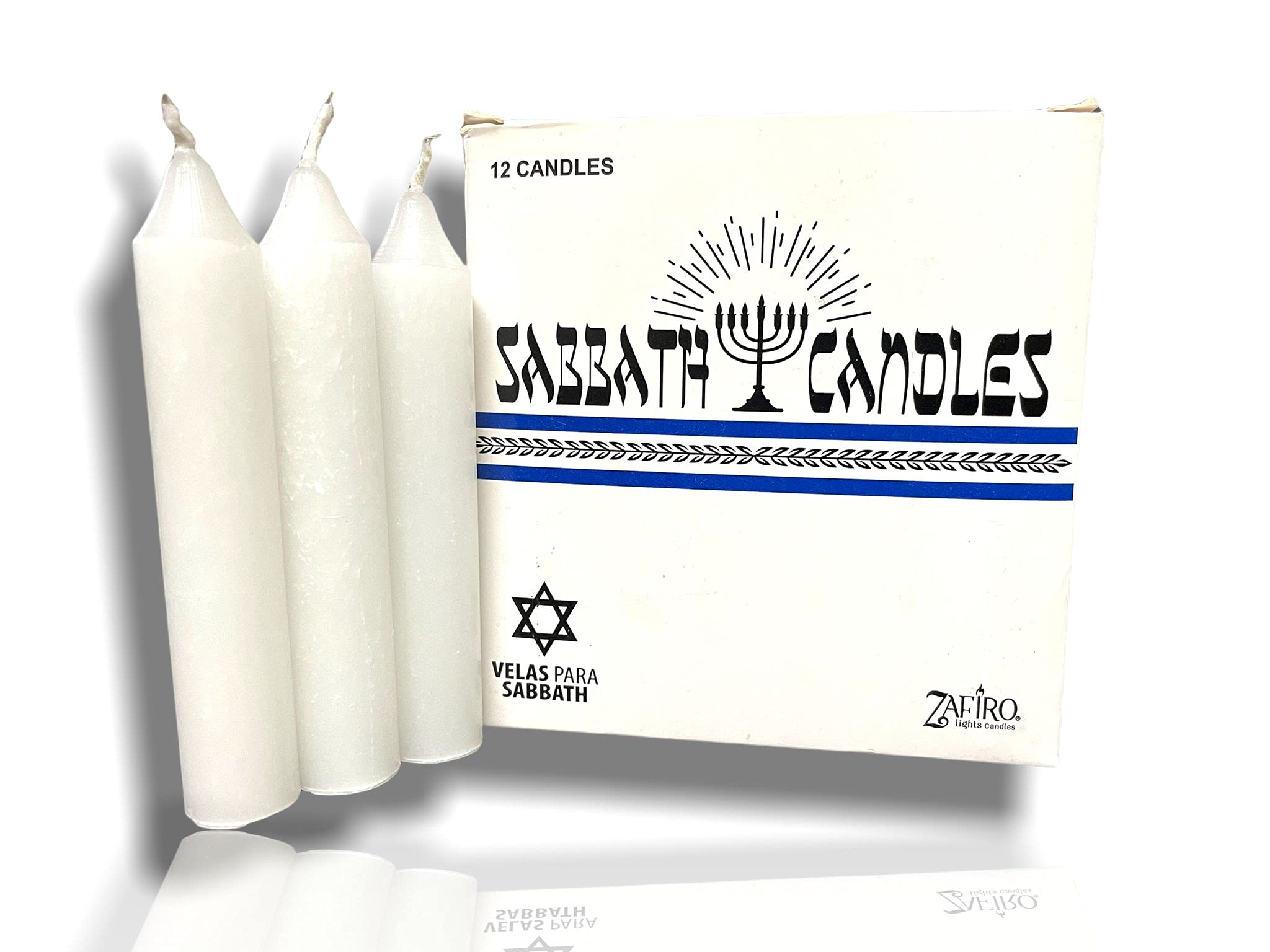 Premium Hand-Dipped Sabbath Candles - Kosher, Long-Lasting for Shabbat & Jewish Holidays - Perfect for Friday Night Dinner & Havdalah Ceremony