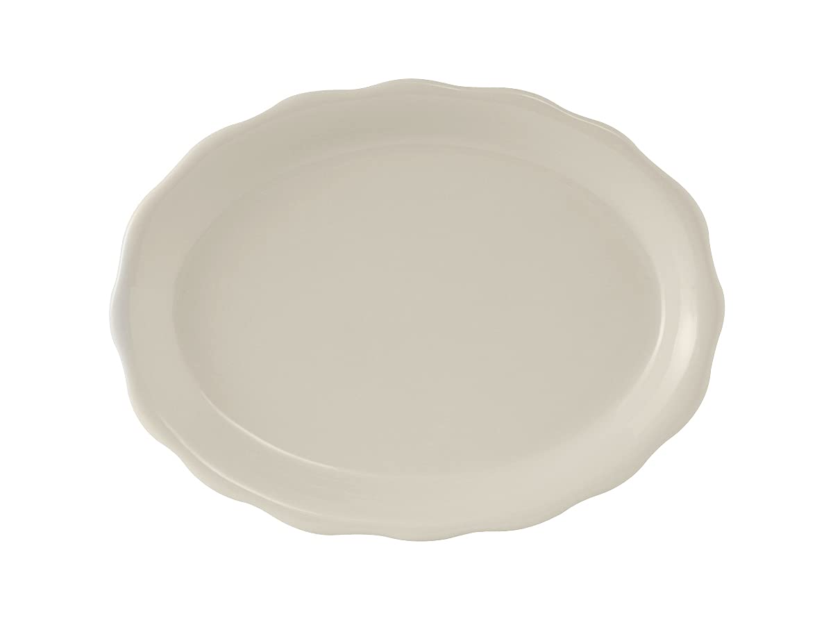 Tuxton China TSC-013 Oval Ceramic Platter Set - 11-5/8