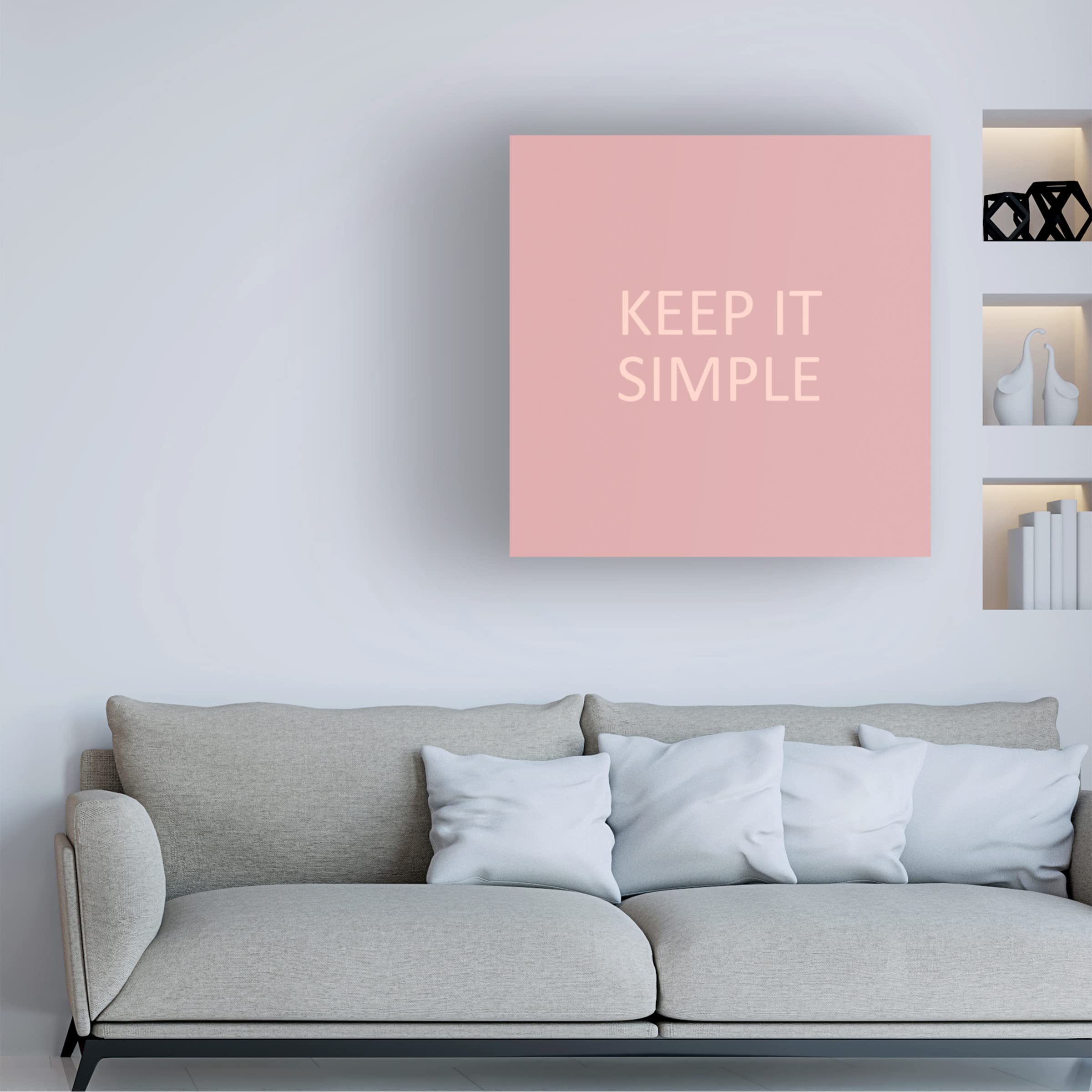 Victoria Borges 'Simple Sentiment IV' Canvas Wall Art Print - Modern Home Decor for Living Room, Bedroom & Office | Trademark Fine Art Collection