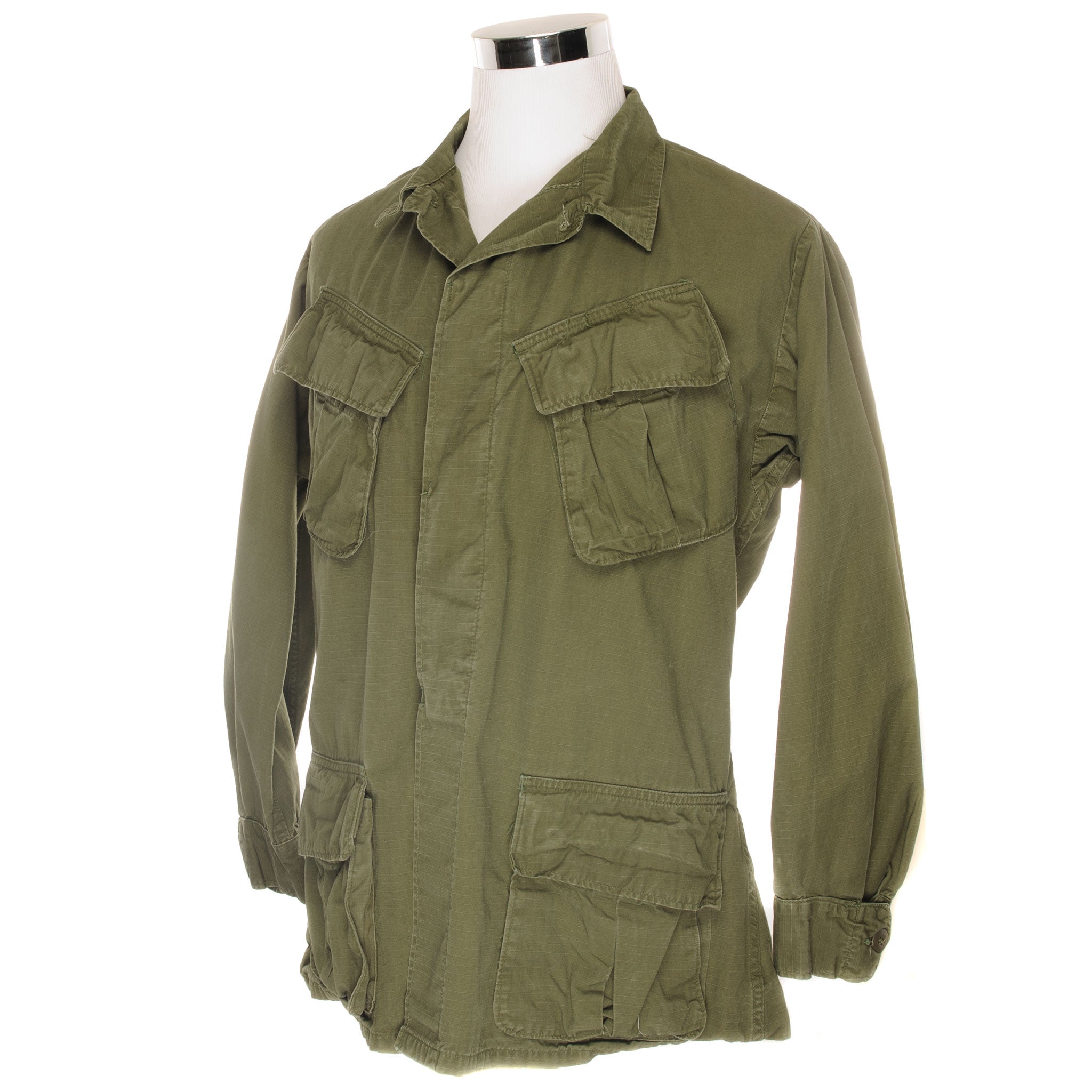 Vintage US Army 5th Pattern Tropical Combat Jacket - Vietnam War Era (1969) - Medium Regular Size - Military Surplus & Outdoor Adventure Gear