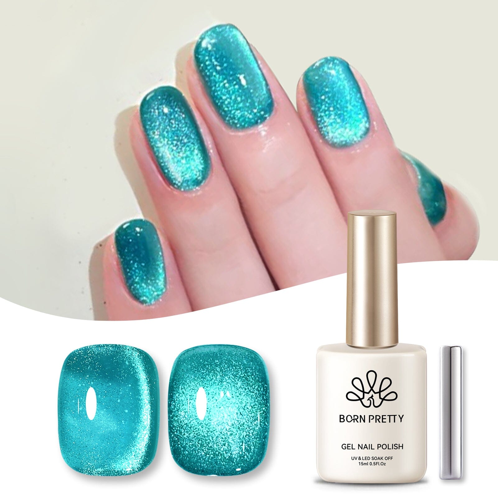 Blue Cat Magnetic Gel Polish MY36 Melbourne 15ml - Long Lasting Nail Art Polish for Salon & Home Manicures - Perfect for Parties, Weddings & Special Occasions