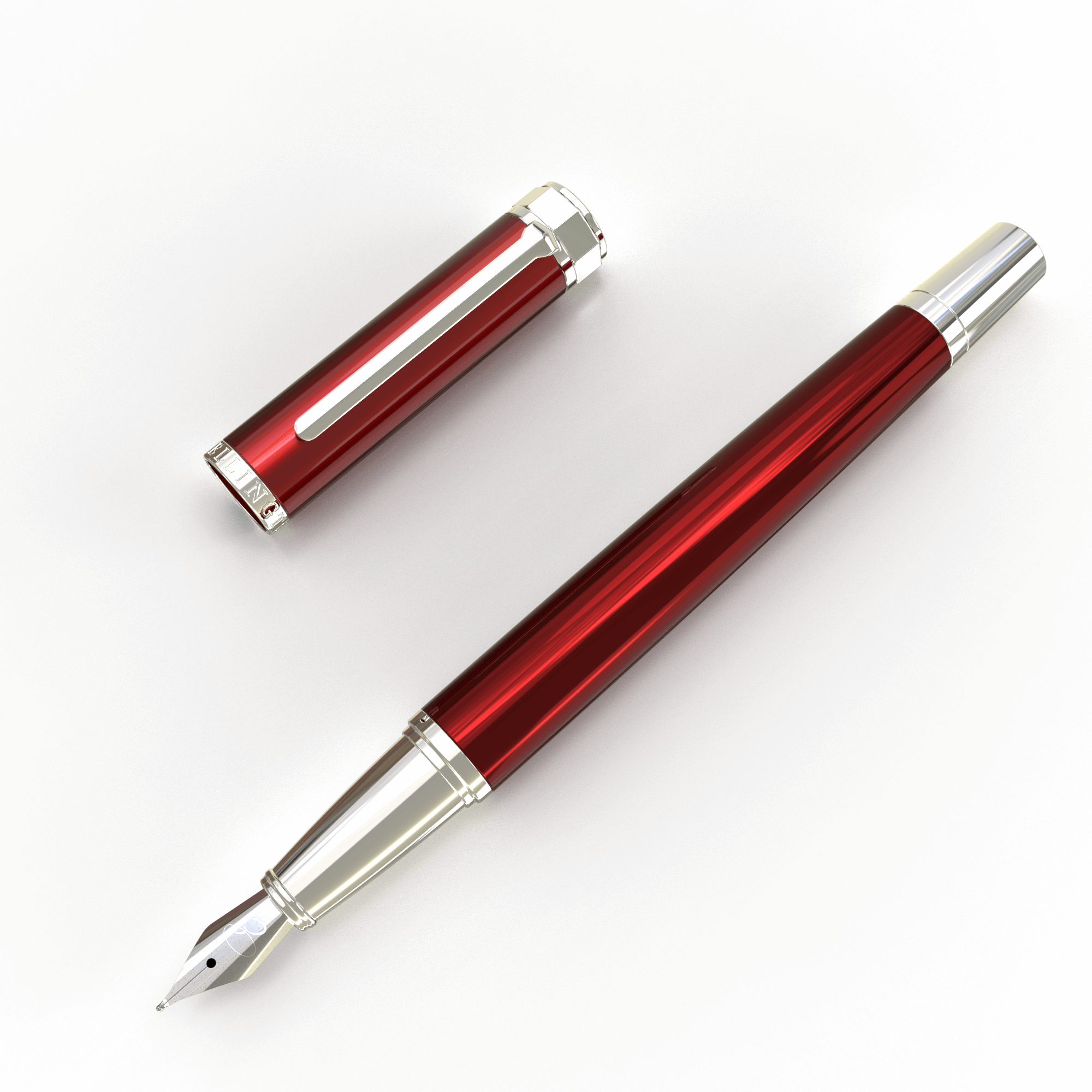 Premium Scarlet Slate Fountain Pen - Elegant Writing Instrument for Calligraphy, Journaling & Professional Use - Perfect Gift for Writers & Pen Enthusiasts