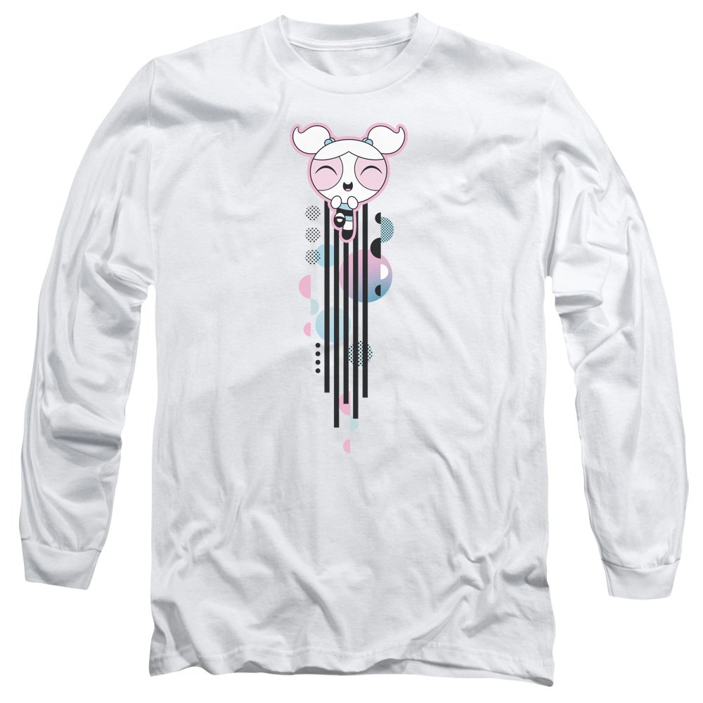 Powerpuff Girls Bubbles Graphic Long Sleeve T-Shirt for Men | Cartoon Character Tee | Casual Wear & Cosplay Costume