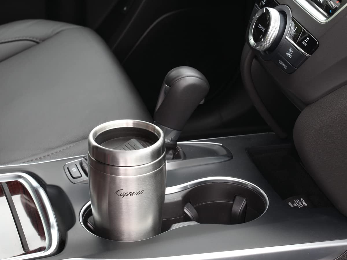 Capresso On the Go Personal Coffee Maker with Insulated Travel Mug 16 oz - Portable Single Serve Coffee Machine for Home, Office & Travel