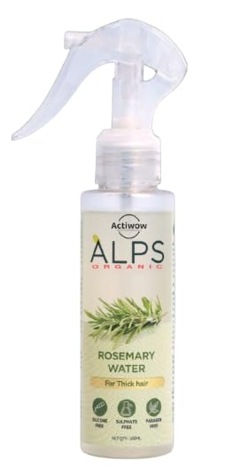 Actiwow ALPS Organic Rosemary Water Spray for Hair Growth & Thickness - 100ml | Natural Hair Care Treatment for Dry, Damaged Hair | Perfect for Daily Use & Scalp Massage