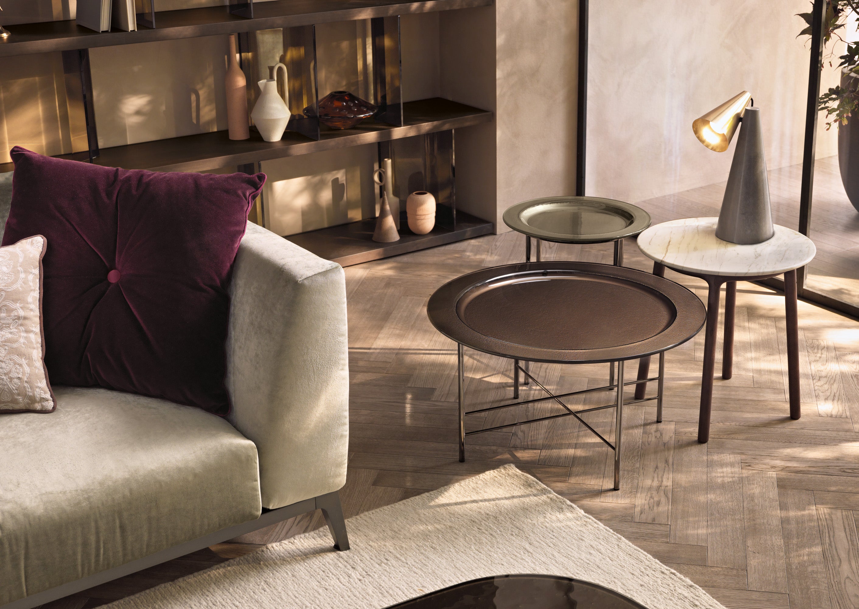 Fiam En Modern Glass Coffee Table - Stylish Living Room Centerpiece for Home & Office Decor