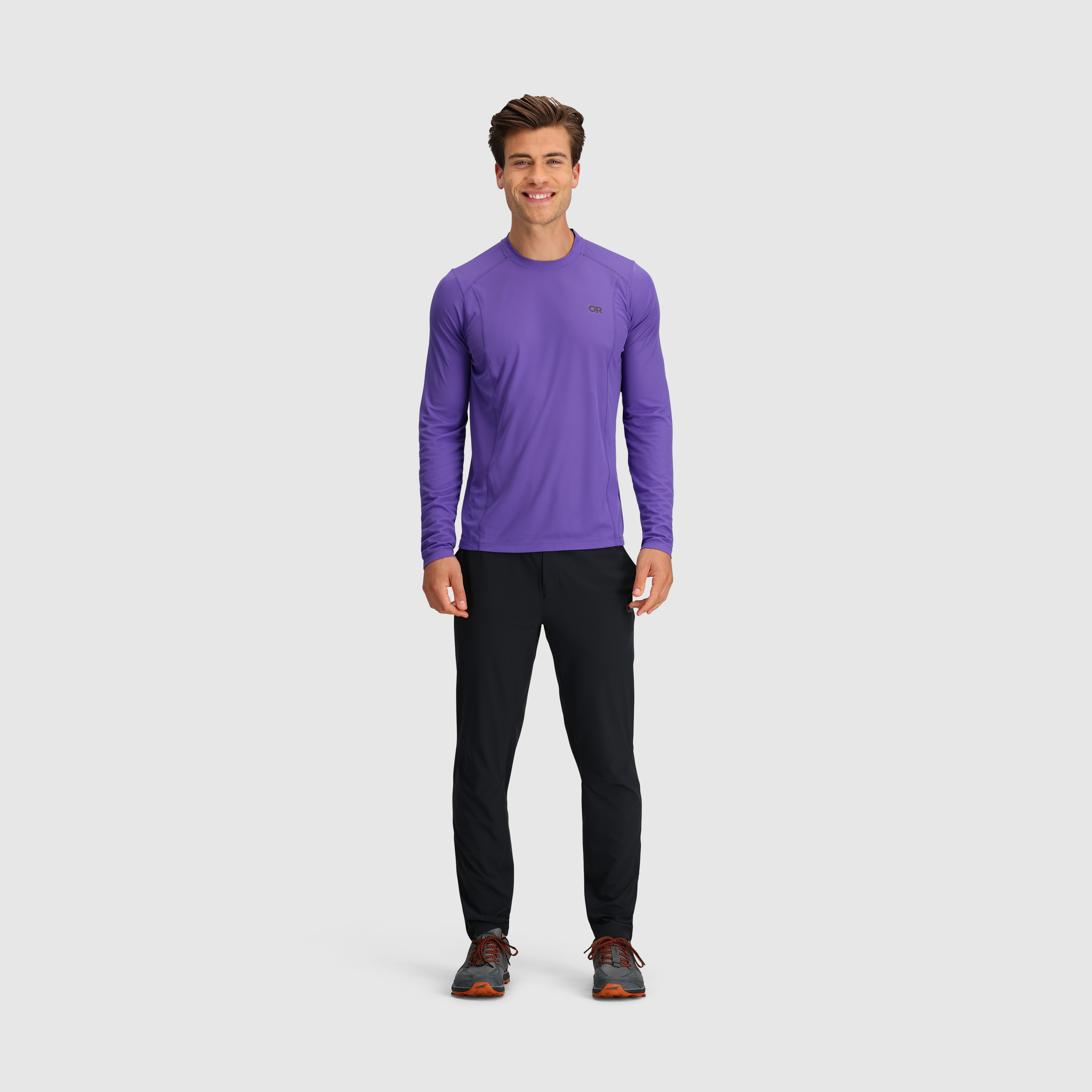 Men's Echo Long Sleeve T-Shirt - Comfortable Cotton Crewneck Top for Casual Wear, Workout & Everyday Use