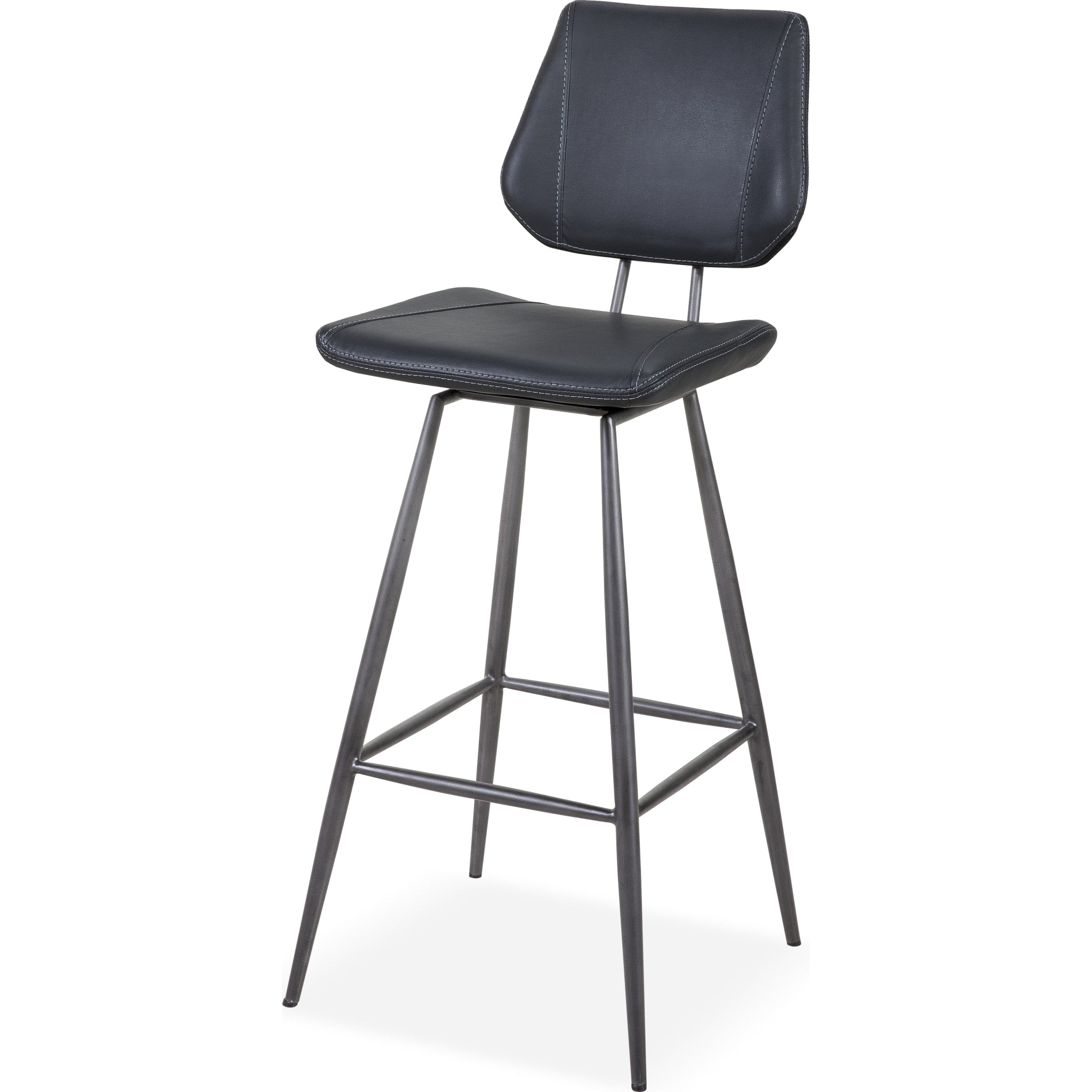 Vinson Modern Swivel Bar Stool - Adjustable Height Cobalt Blue Kitchen Counter Stool for Home Bar, Breakfast Nook & Dining Room