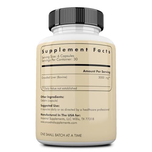 Grass Fed Beef Liver Capsules - 180 Count (3 Pack) | Supports Energy, Digestion & Immunity | Freeze Dried, Non-GMO Liver Supplement for Detox & Wellness | Ideal for Active Lifestyles, Fitness Enthusiasts & Health-Conscious Individuals