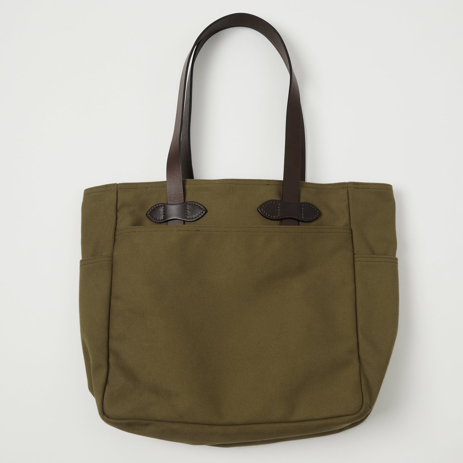 Filson Rugged Twill Tote Bag for Men & Women - Durable Canvas Work Bag with Leather Handles - Perfect for Work, Travel & Outdoor Adventures (Sepia Brown)
