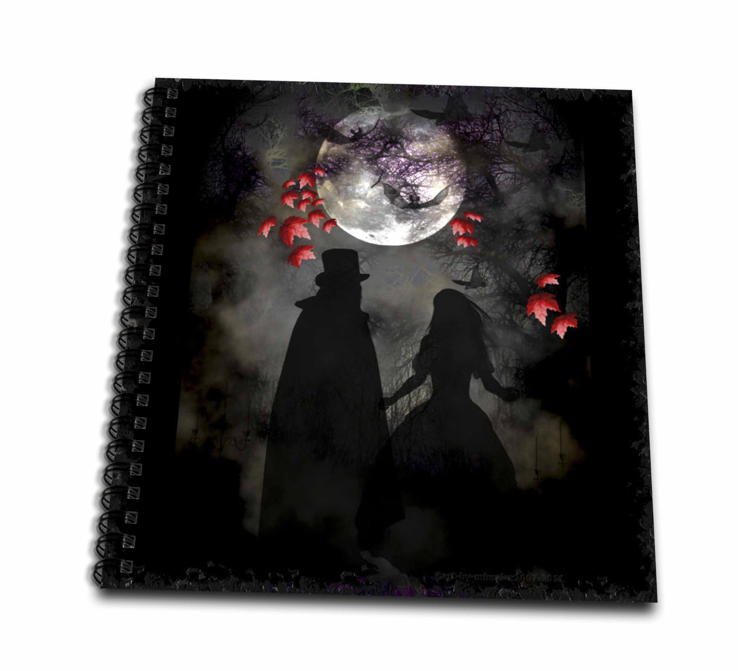 Gothic Romance Dark Art Memory Book - 12x12 Inch Scrapbook for Wedding, Love & Couple Photos - Perfect for Gothic Decor, Romantic Gifts & Dark Art Enthusiasts
