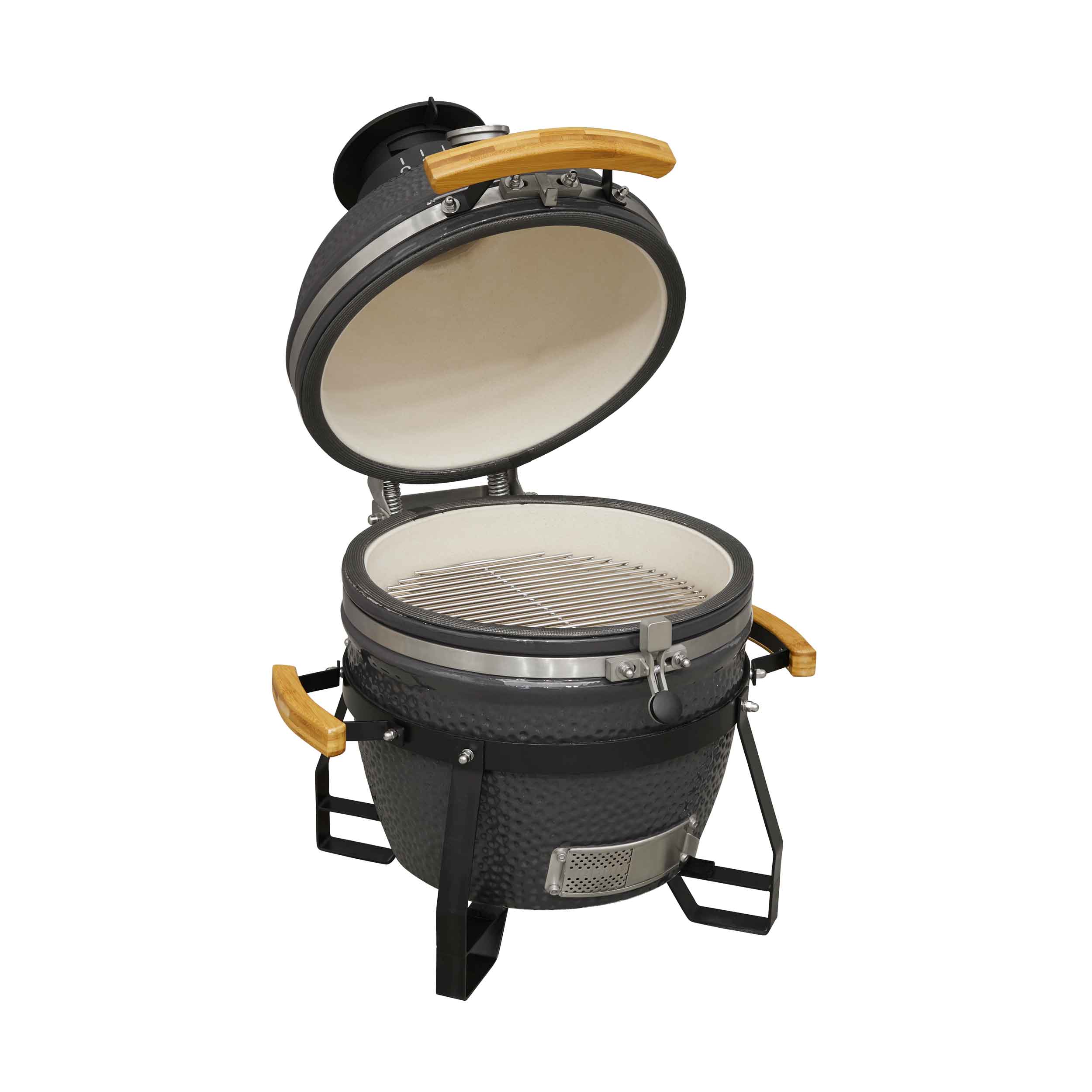Premium 16-Inch (40cm) Ceramic Kamado Grill - Charcoal BBQ, Oven & Smoker for Outdoor Cooking | Perfect for Backyard Grilling, Smoking Meats & Pizza Baking
