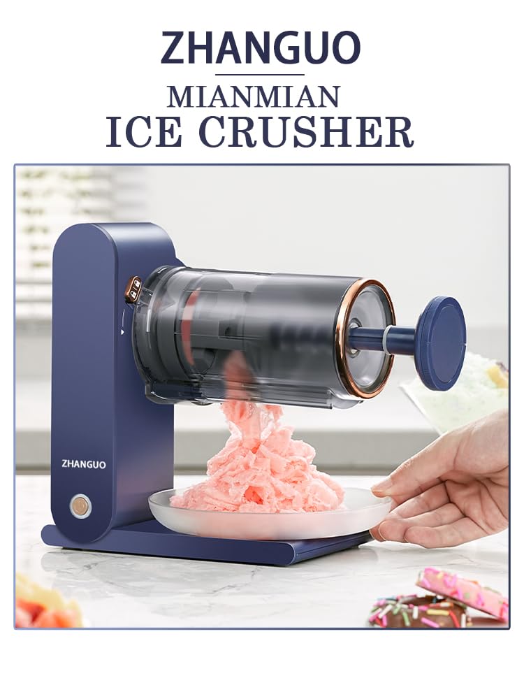 Electric Rechargeable Shaved Ice Machine - Portable Snow Cone Maker for Slushies, Ice Cream & Smoothies | 2 Silicone Ice Molds Included | Perfect for Home Kitchen, Parties & Summer Treats