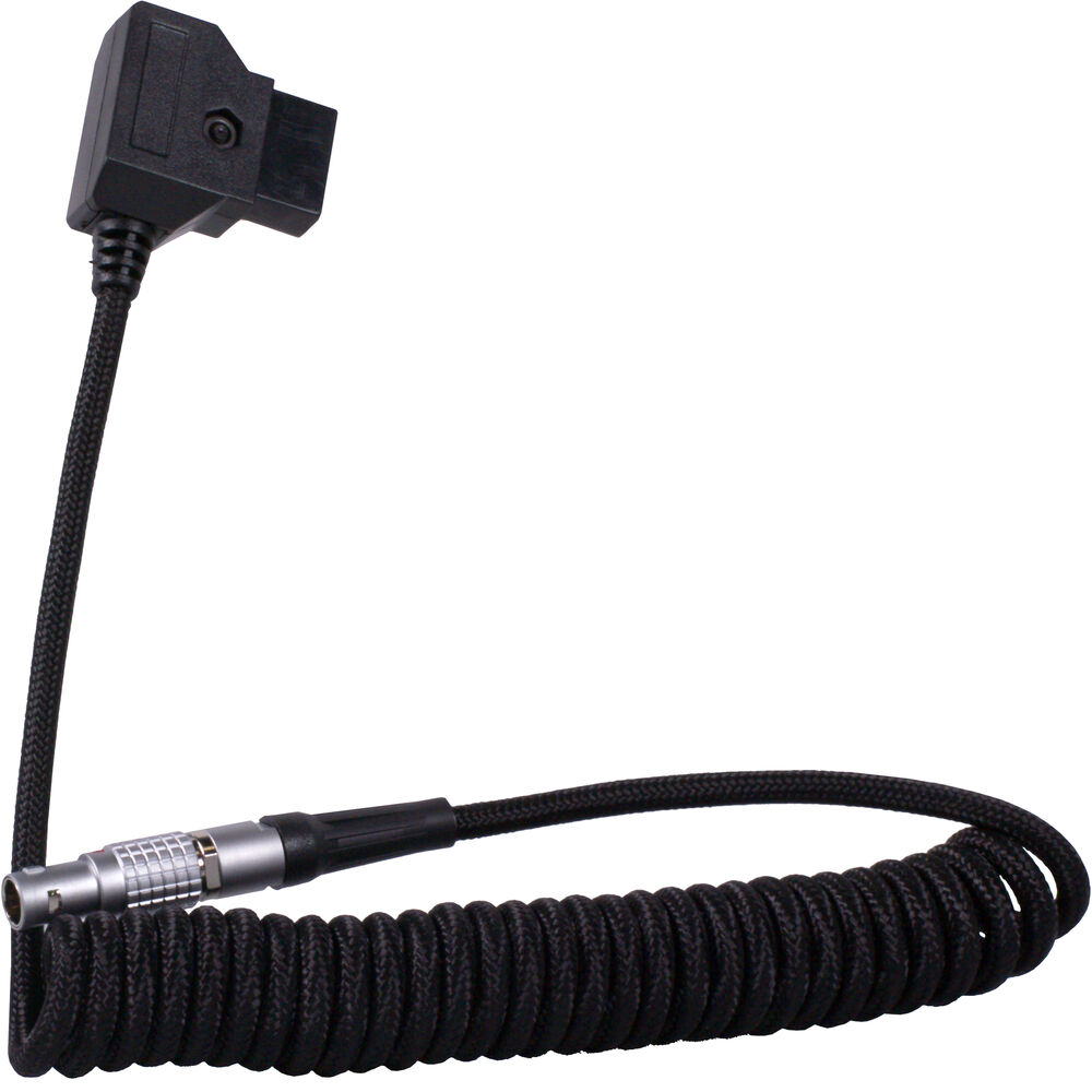 BLACKHAWK D-TAP to LEMO 2-Pin 0B Male Coiled Power Cable (12V/24V, Black) - Professional Camera & Lighting Equipment Power Supply for Film Production, Photography Studios, and Broadcast Setups