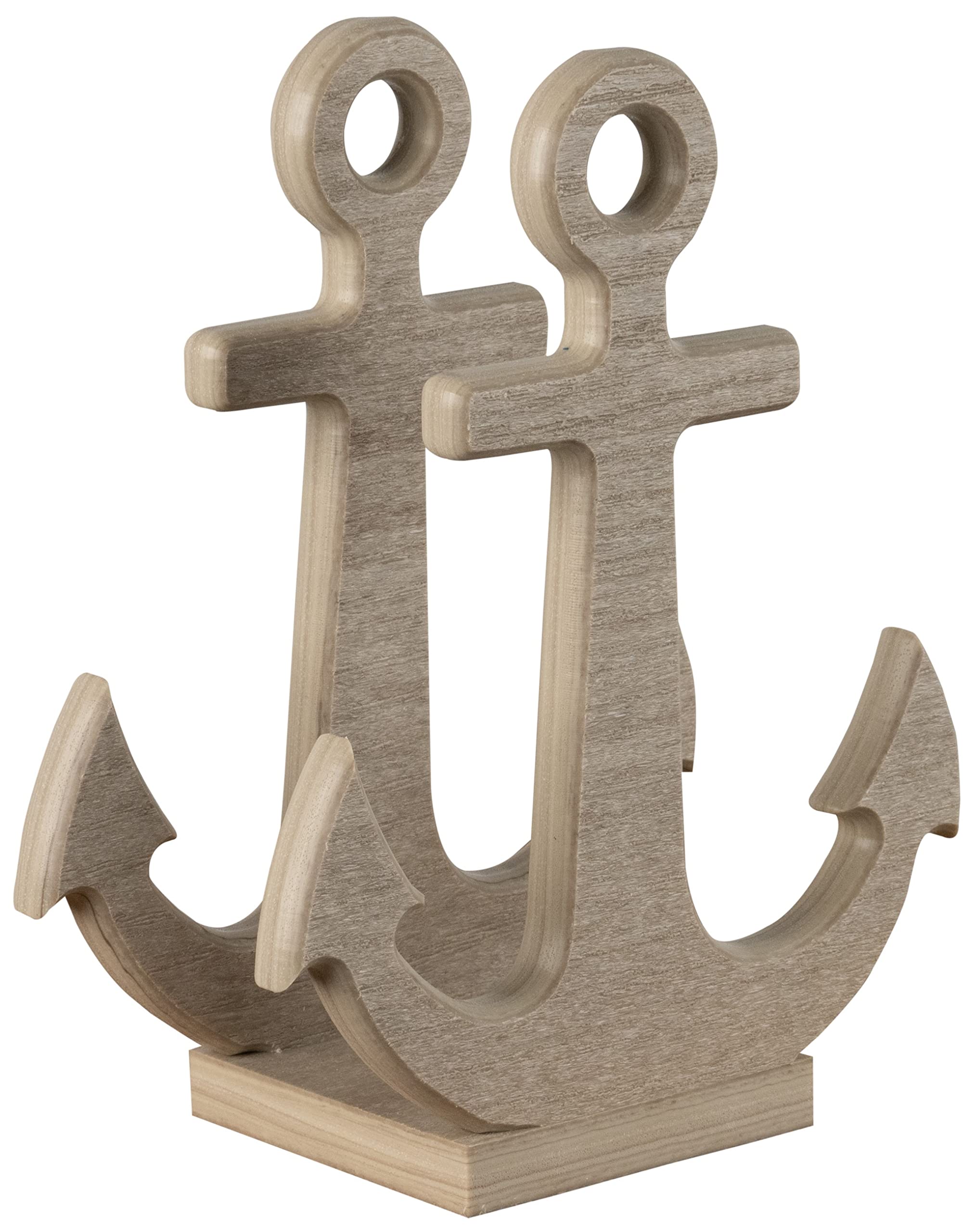 Furniture Barn USA Anchor Napkin Holder - Rustic Birchwood Napkin Ring for Dining Table Decor, Wedding & Kitchen Organization