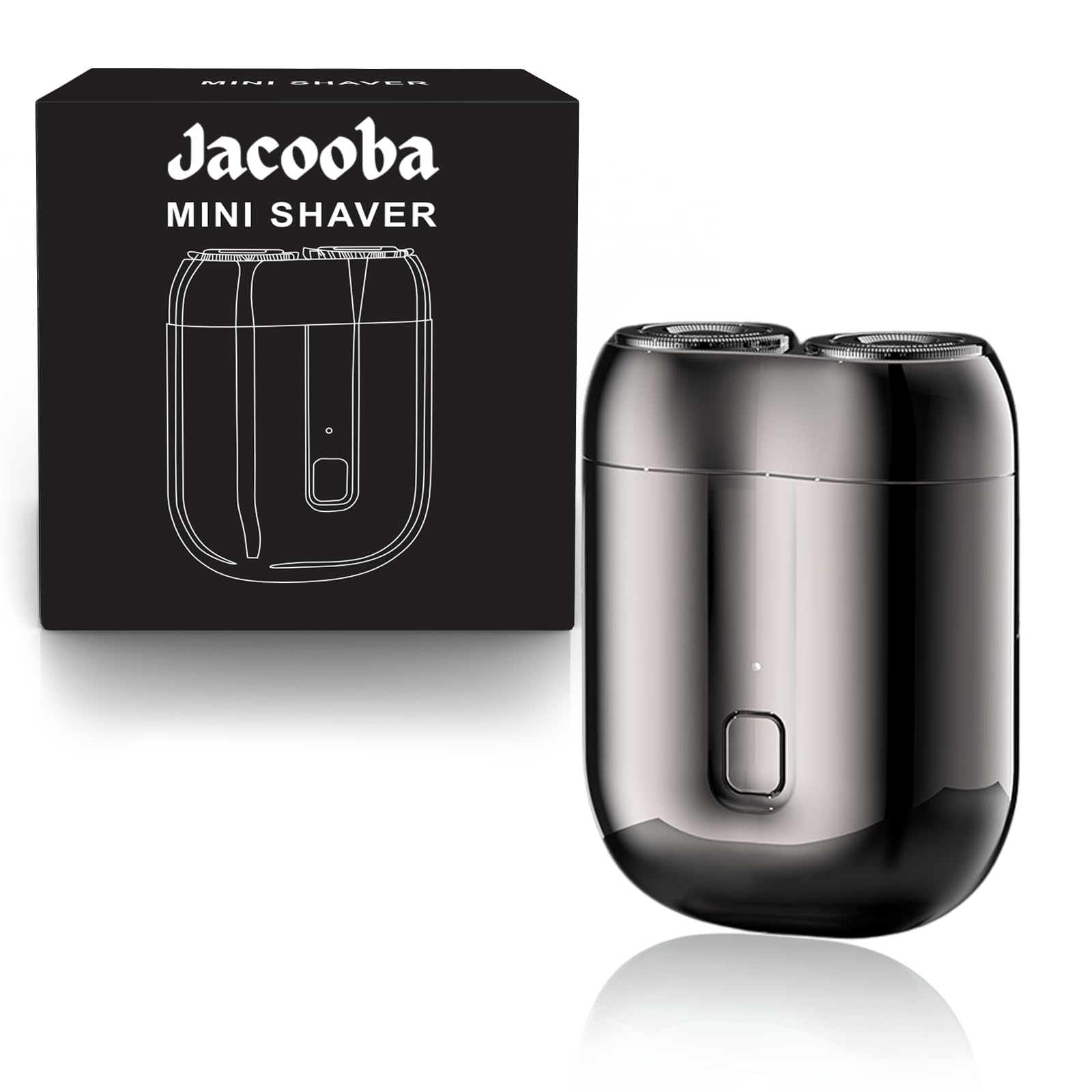 Jacooba Electric Razor for Men - Portable Rechargeable Mini Shaver, Waterproof & Travel-Friendly - Perfect for Home, Office & Travel Grooming