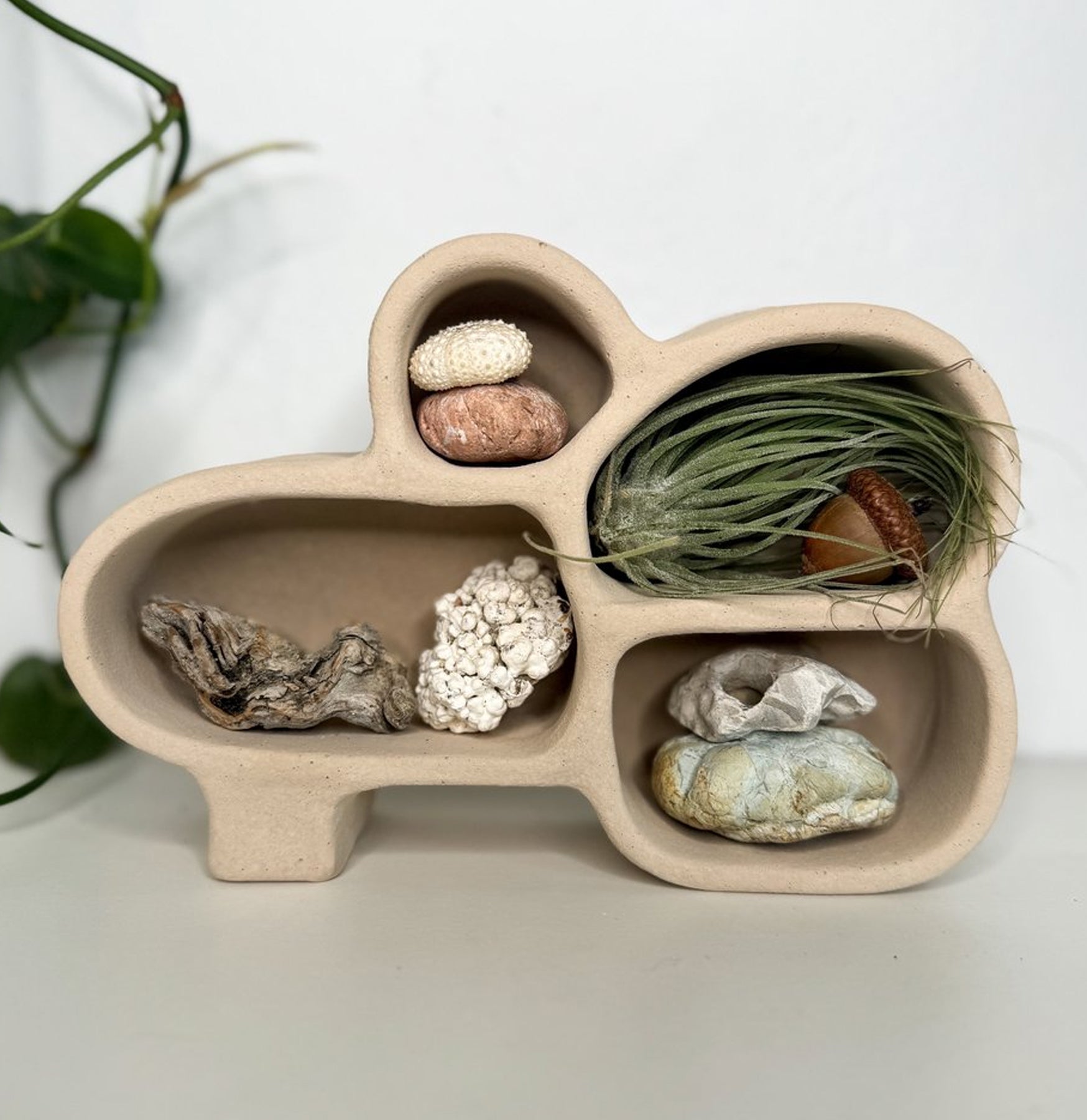 Inspirational Cement Cave Statue No.2 - Home & Office Decor, Zen Garden Ornament, Meditation Room Centerpiece
