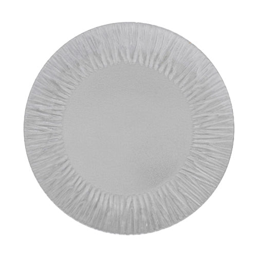 Arcata 922551 11.75-Inch Round Glass Plate with Interior Line Design - Set of 12 - Perfect for Dining, Entertaining & Home Decor