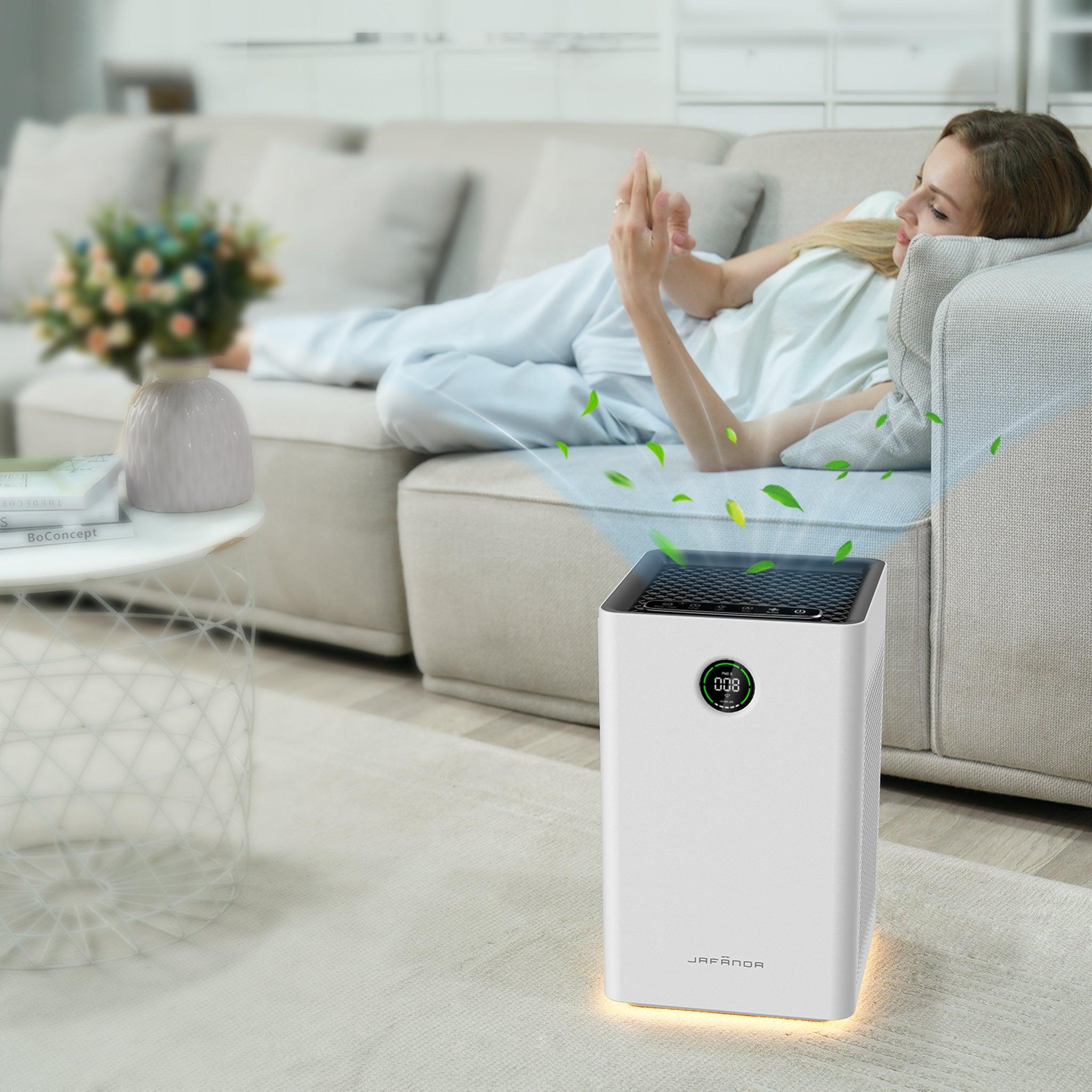 Jafanda JF260s WiFi Air Purifier for Home - HEPA Filter, Smart Control, Quiet Operation - Perfect for Bedrooms, Living Rooms, and Offices