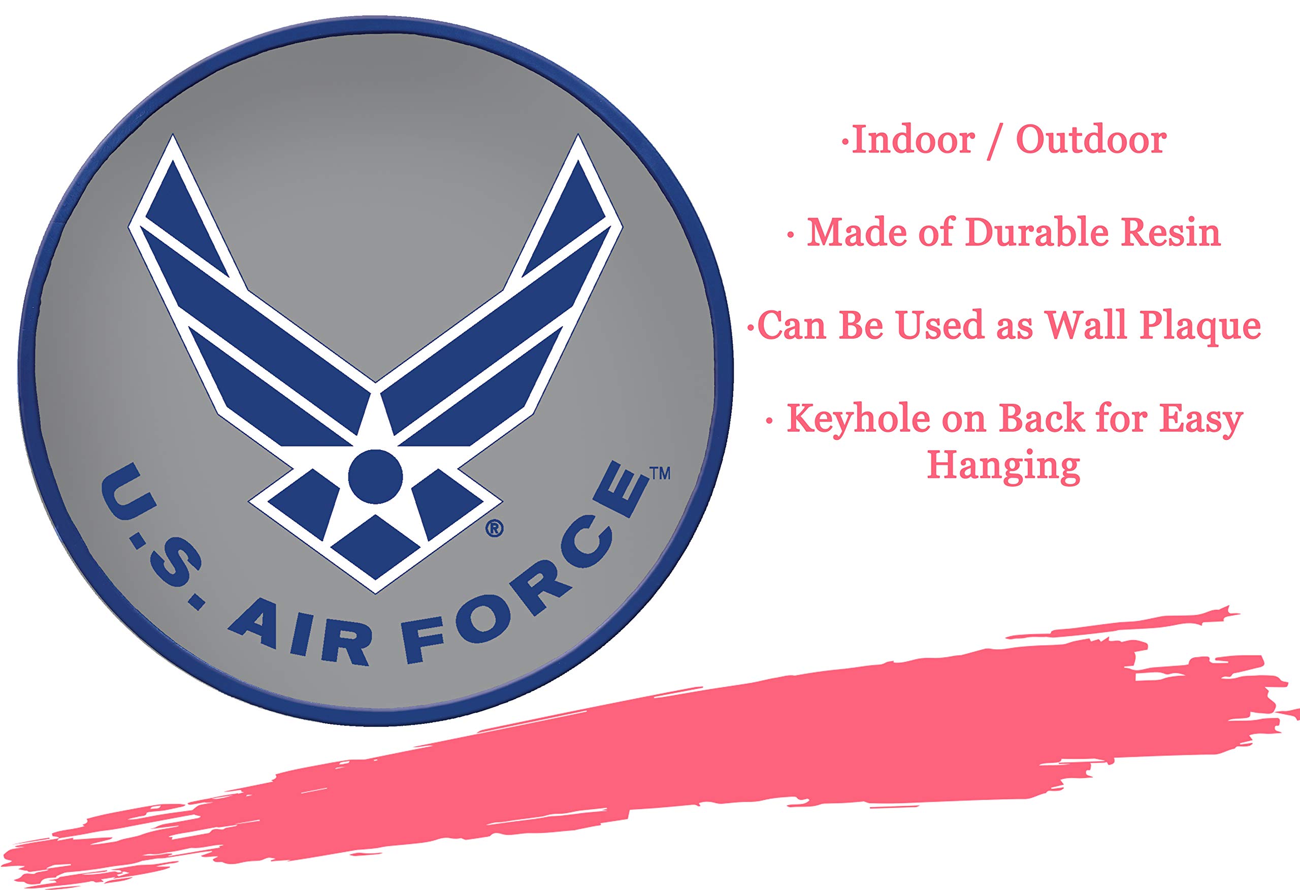 U.S. Air Force Garden Stepping Stone - Military Themed Outdoor Decor - Weather-Resistant Concrete Garden Pathway Marker for Patriotic Yard Landscaping