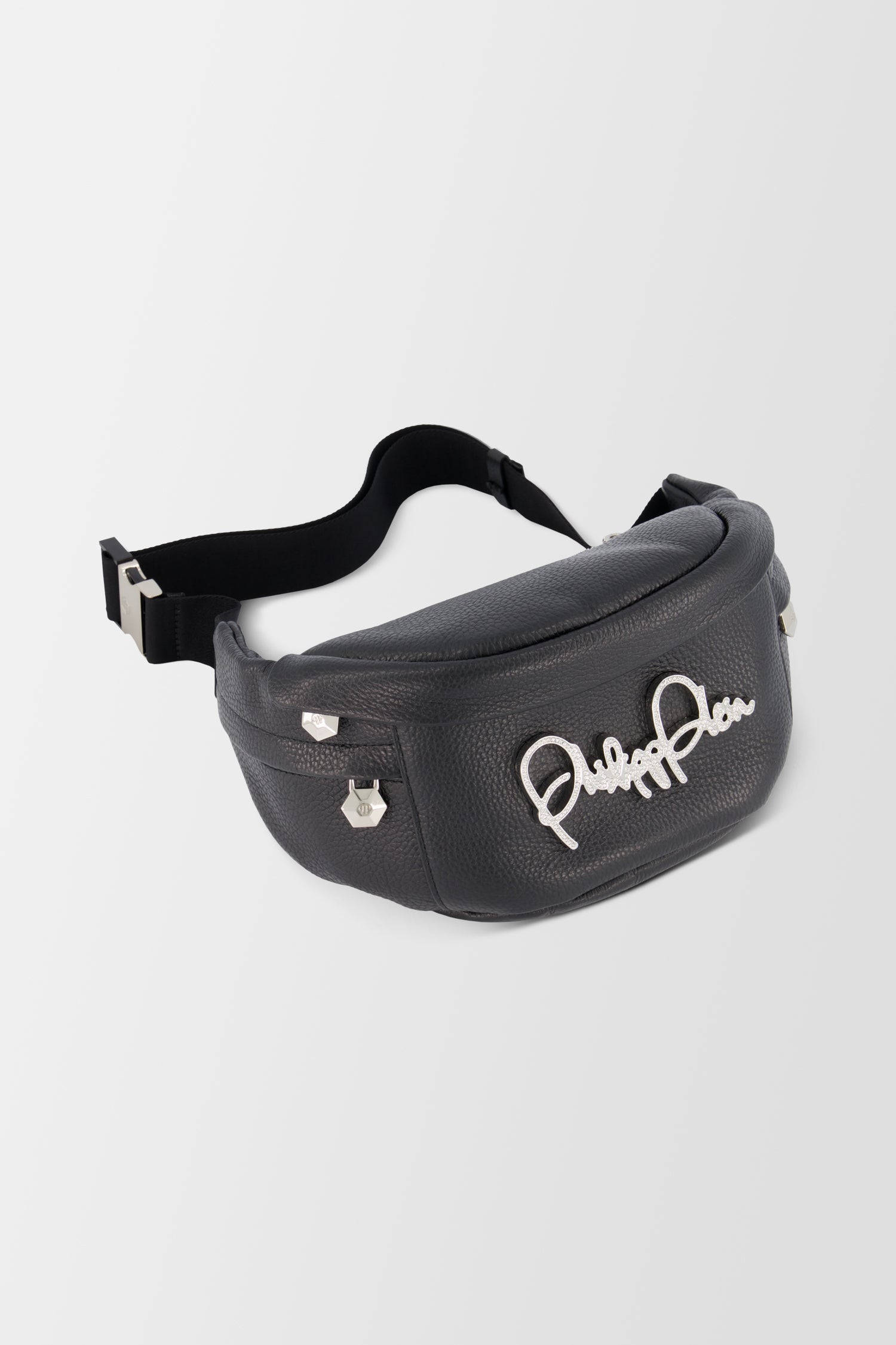 Philipp Plein Black Signature Fanny Pack - Stylish Waist Bag for Men & Women - Perfect for Travel, Gym, and Everyday Use