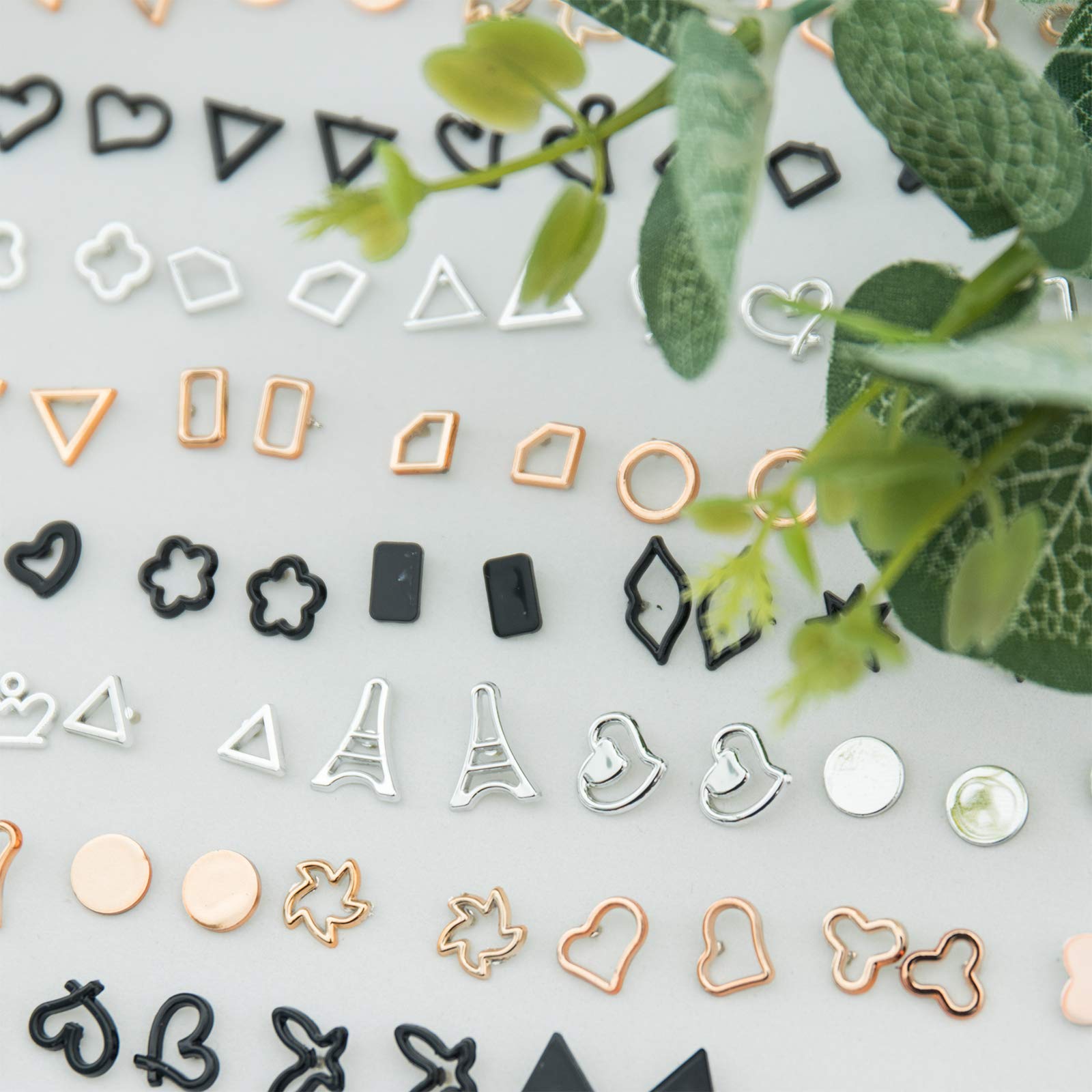 NEWITIN 100 Pairs Hypoallergenic Polymer Clay Stud Earrings Set - Colorful Cute Plastic Earrings for Women | Perfect for Everyday Wear, Gifts & Fashion Accessories