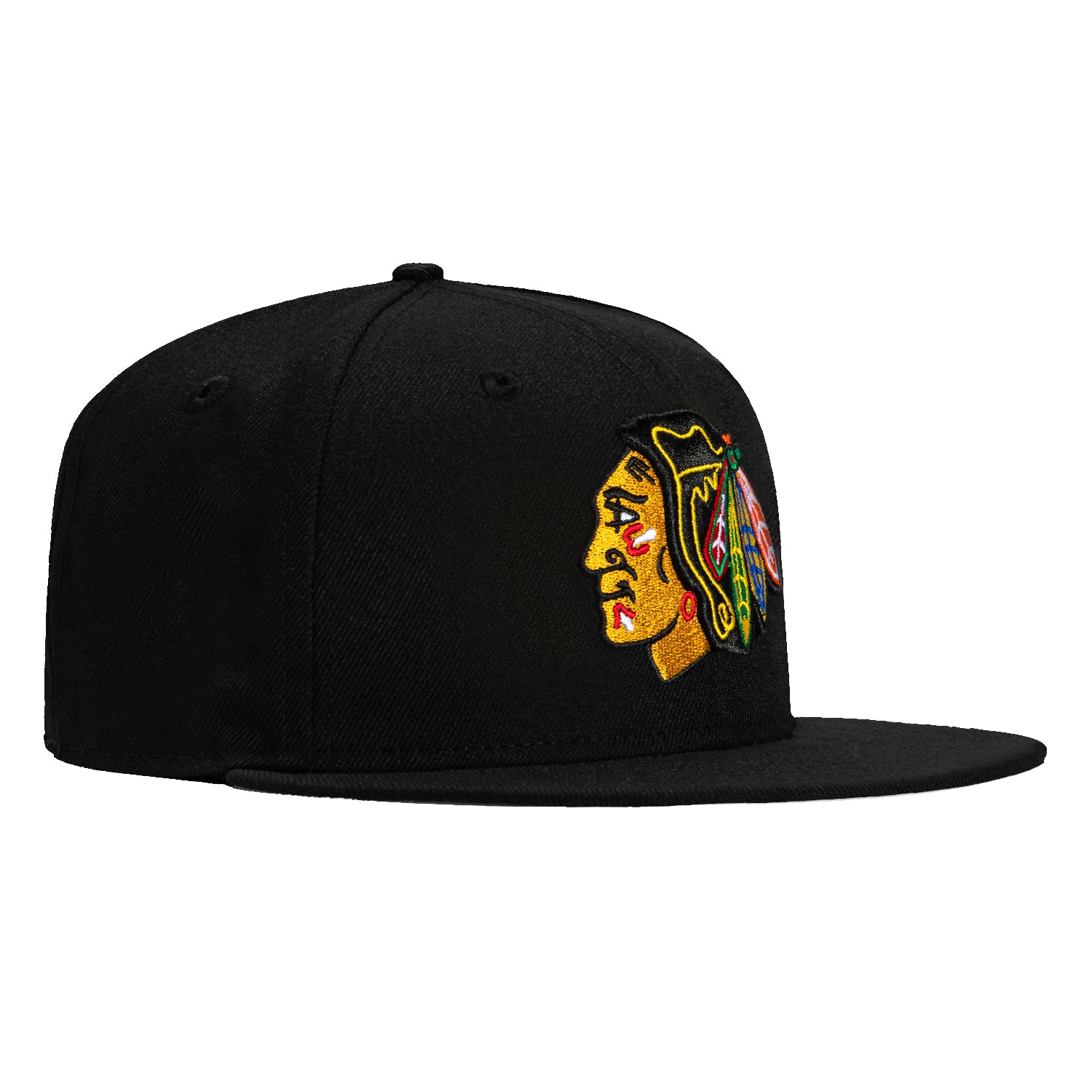 New Era 59Fifty NHL Core Chicago Blackhawks Snapback Hat - Official Licensed Black Hockey Cap for Men - Perfect for Games, Fan Gear & Streetwear Fashion