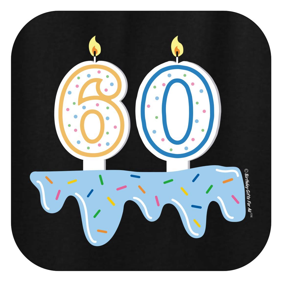 60th Birthday Cake Candles Long Sleeve T-Shirt - Perfect Gift for Milestone Celebrations & Casual Wear