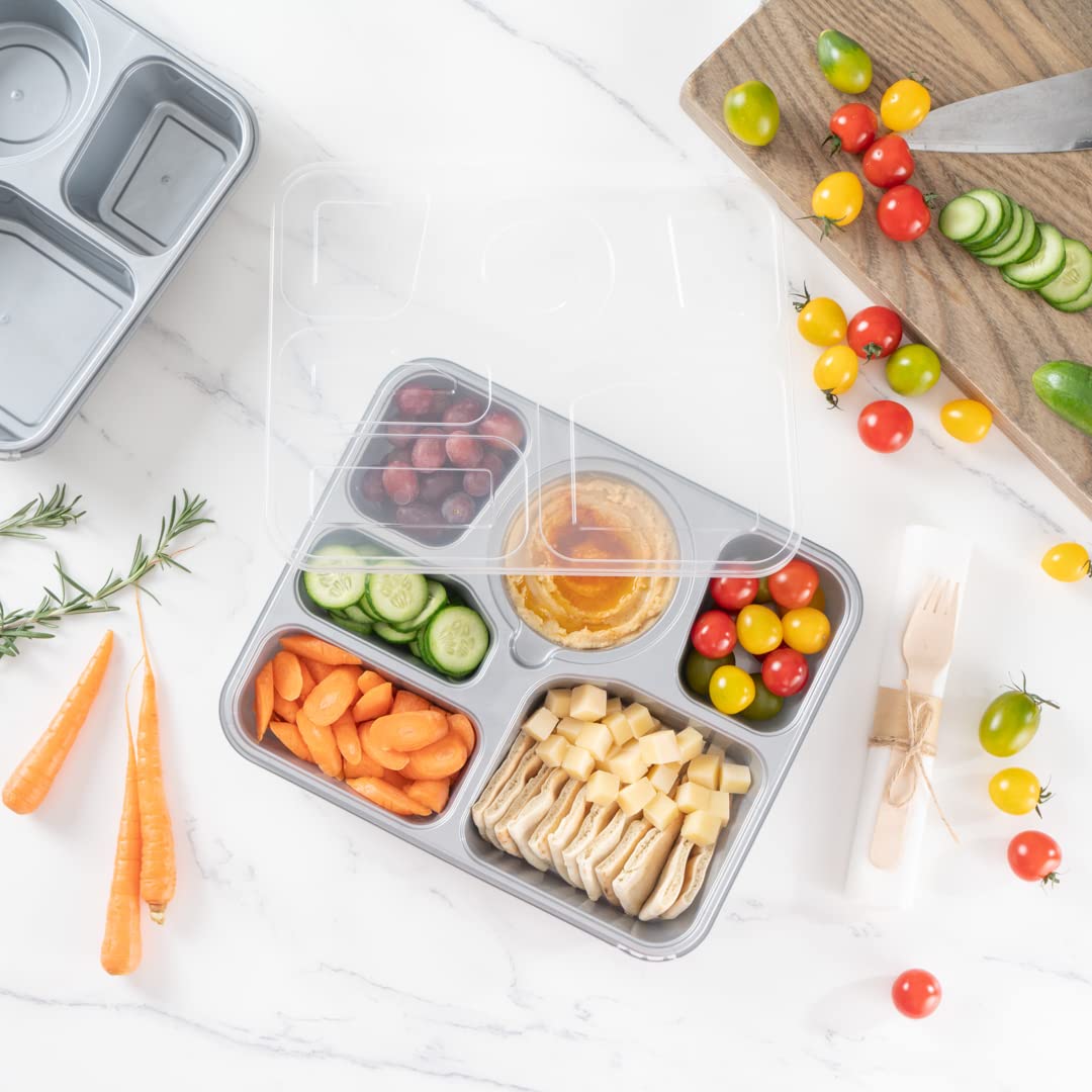 Restaurantware Futura 50.7oz Meal Prep Containers with Lids - 100 Pack Tamper-Evident Microwavable Disposable Plastic Food Storage Containers for Takeout, Lunches & Meal Prepping - BPA-Free, Leak-Proof (Ideal for Restaurants, Catering & Home Meal Prep)