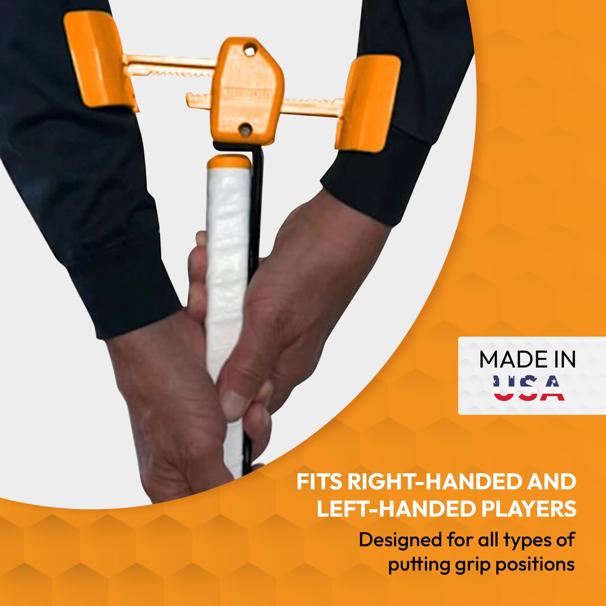 The Putt Master Golf Putting Aid Trainer – Patented Short Game Swing Training for Precision & Accuracy | Made in USA by Orange Whip Golf | Improve Putting Skills for Indoor & Outdoor Practice