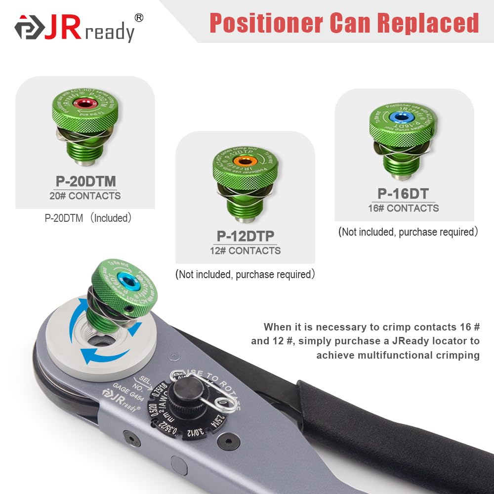 JRready ST6461 Deutsch DTM Connector Kit - 2/3/4/6 Pin Waterproof Automotive Electrical Connectors with 20# Solid Contacts (20-22AWG) & Crimp Tool - Perfect for Car Wiring, Marine, and Industrial Applications