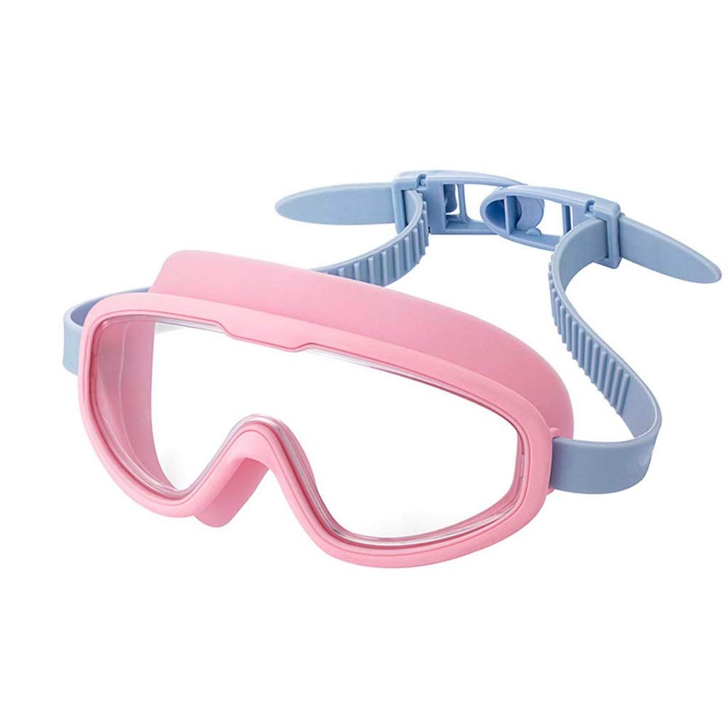 Kids Swim Goggles for Boys & Girls - Anti-Fog, UV Protection Swimming Glasses with Wide Vision for Children & Early Teens - Perfect for Pool, Beach & Swim Lessons (Pink)