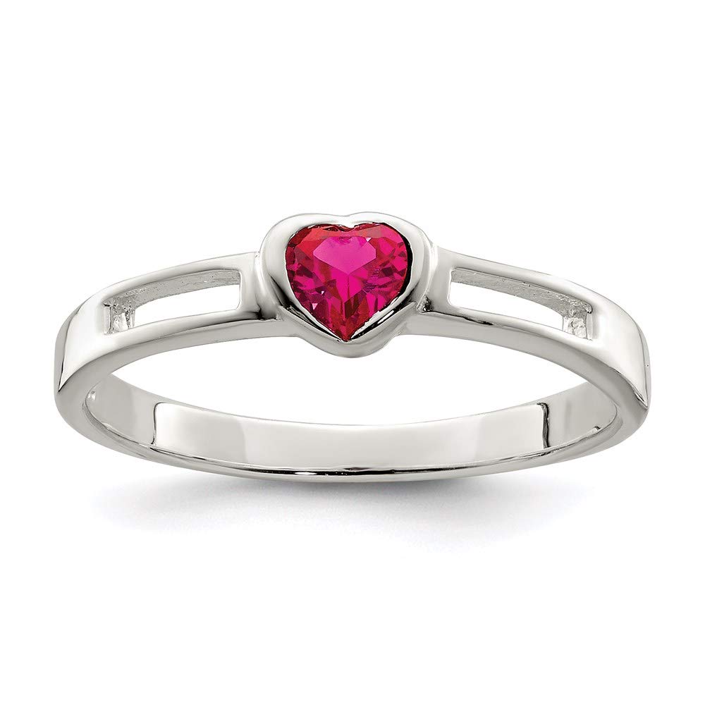 925 Sterling Silver Red Cubic Zirconia Heart Ring for Women - Elegant Valentine's Day, Anniversary & Birthday Gift for Her - Perfect for Romantic Dates, Proposals & Special Occasions