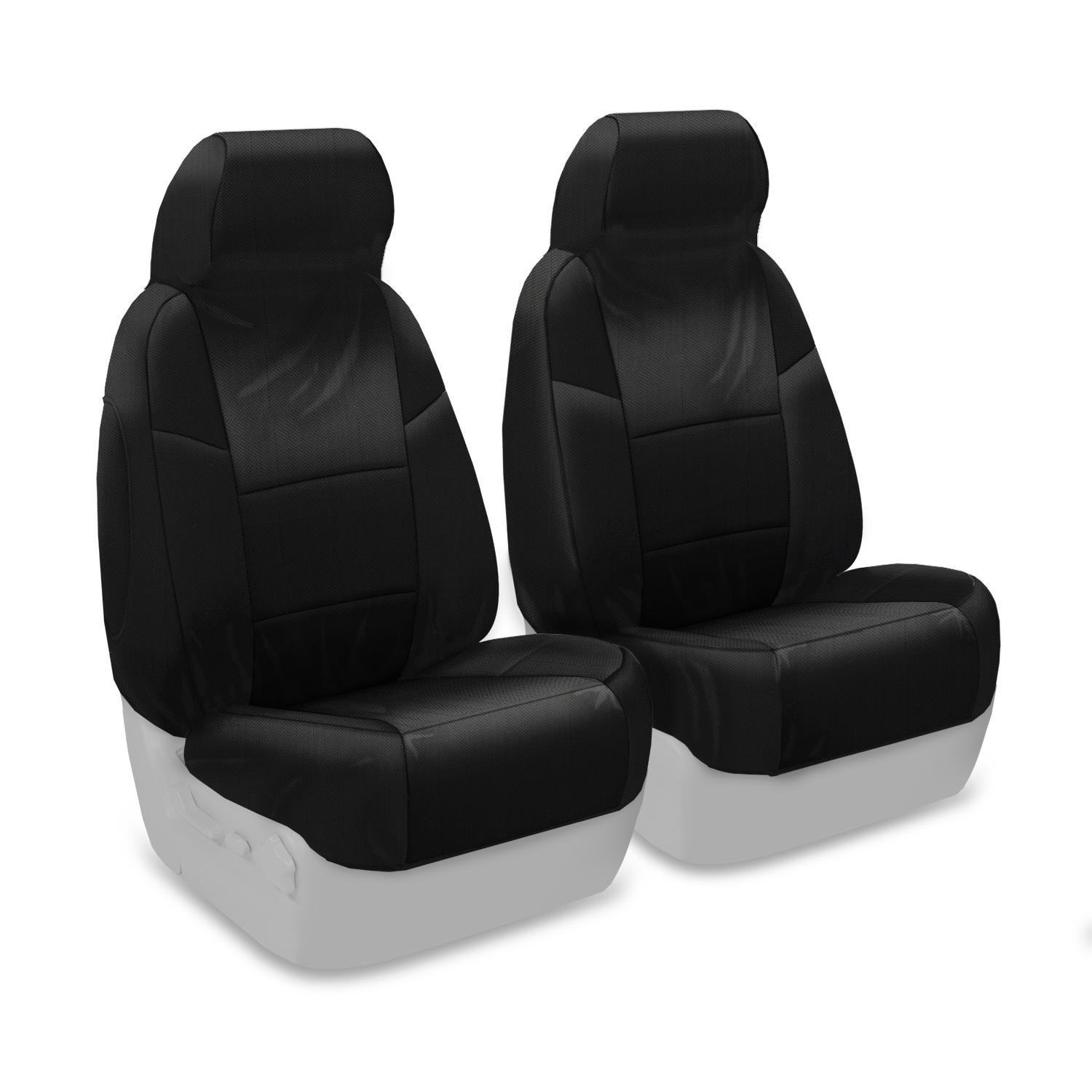 Coverking Custom Fit Front 50/50 Manual Bucket Seat Cover for Nissan Frontier - Ballistic Black | Durable Protection for Pickup Truck Seats | Perfect for Work, Off-Road & Daily Commute