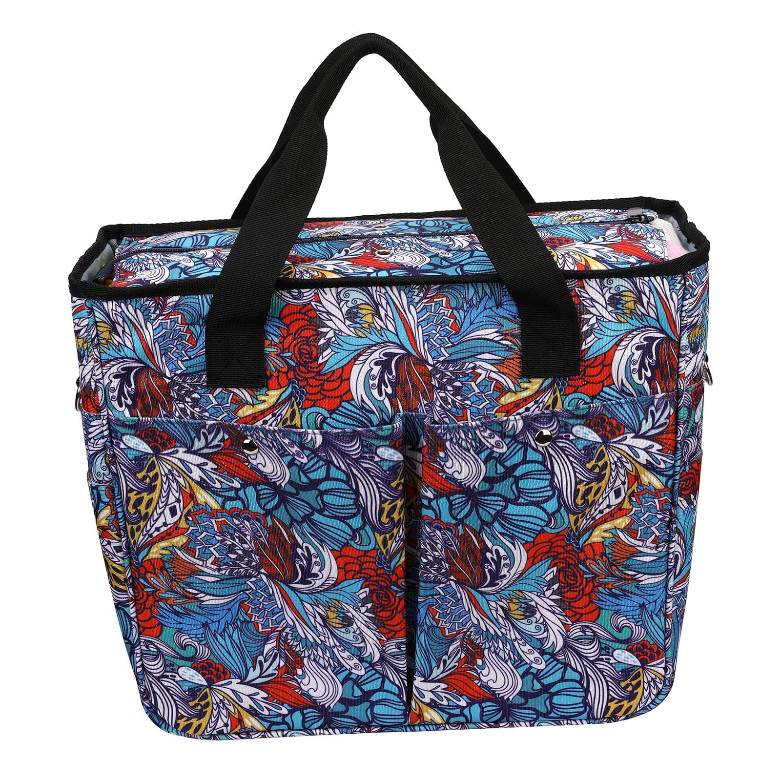 Coopay Large Crochet Tote Bag for Yarn Storage - Oversized Knitting Bag with Adjustable Shoulder Strap, Holds Crochet Hooks, Knitting Needles & Yarn Skeins - Perfect for Knitting Projects, Crochet Supplies & Craft Storage at Home or On-The-Go