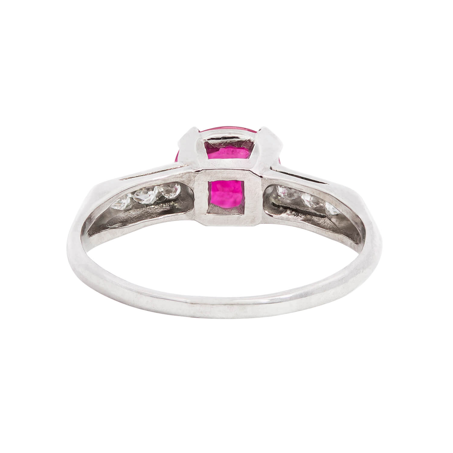 1.53ctw Platinum Pink Sapphire & Diamond Engagement Ring for Women - Elegant Vintage Style Wedding Band, Perfect for Proposals, Anniversaries, and Special Occasions