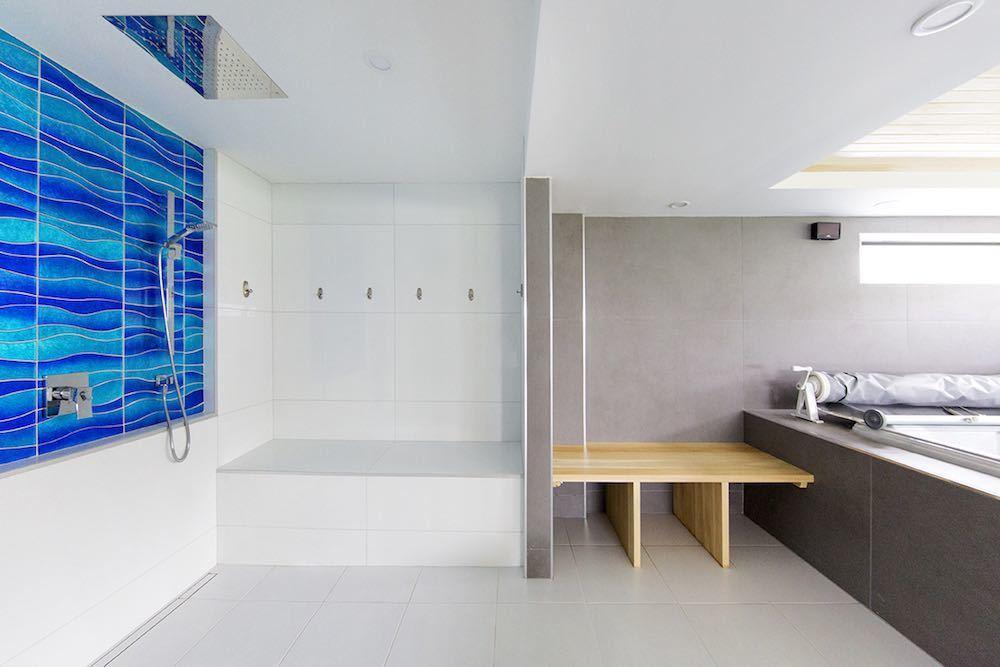Sparkling Blue Water Glass Tiles - Elegant Wave Design for Kitchen Backsplash, Bathroom Walls & Pool Mosaics